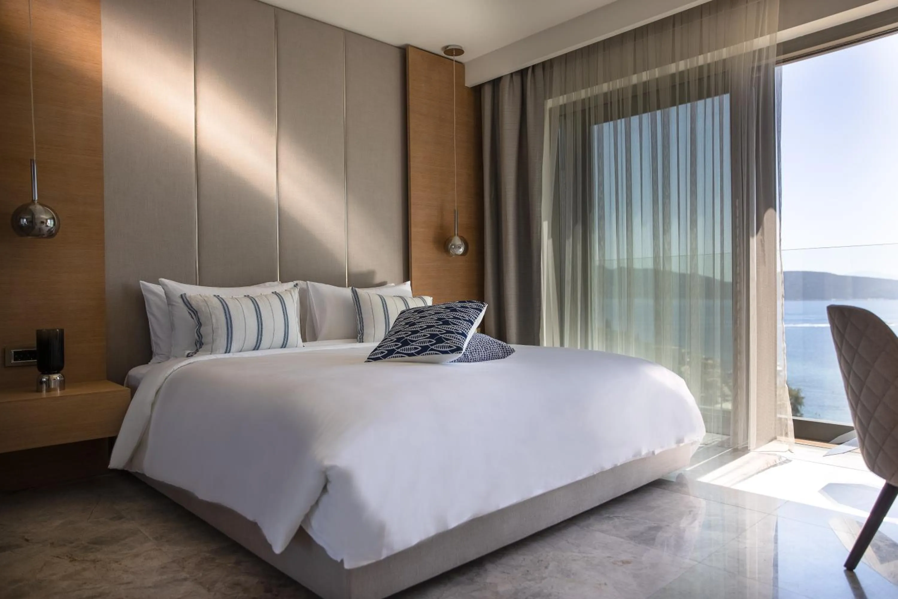Bed in METT Hotel & Beach Resort Bodrum