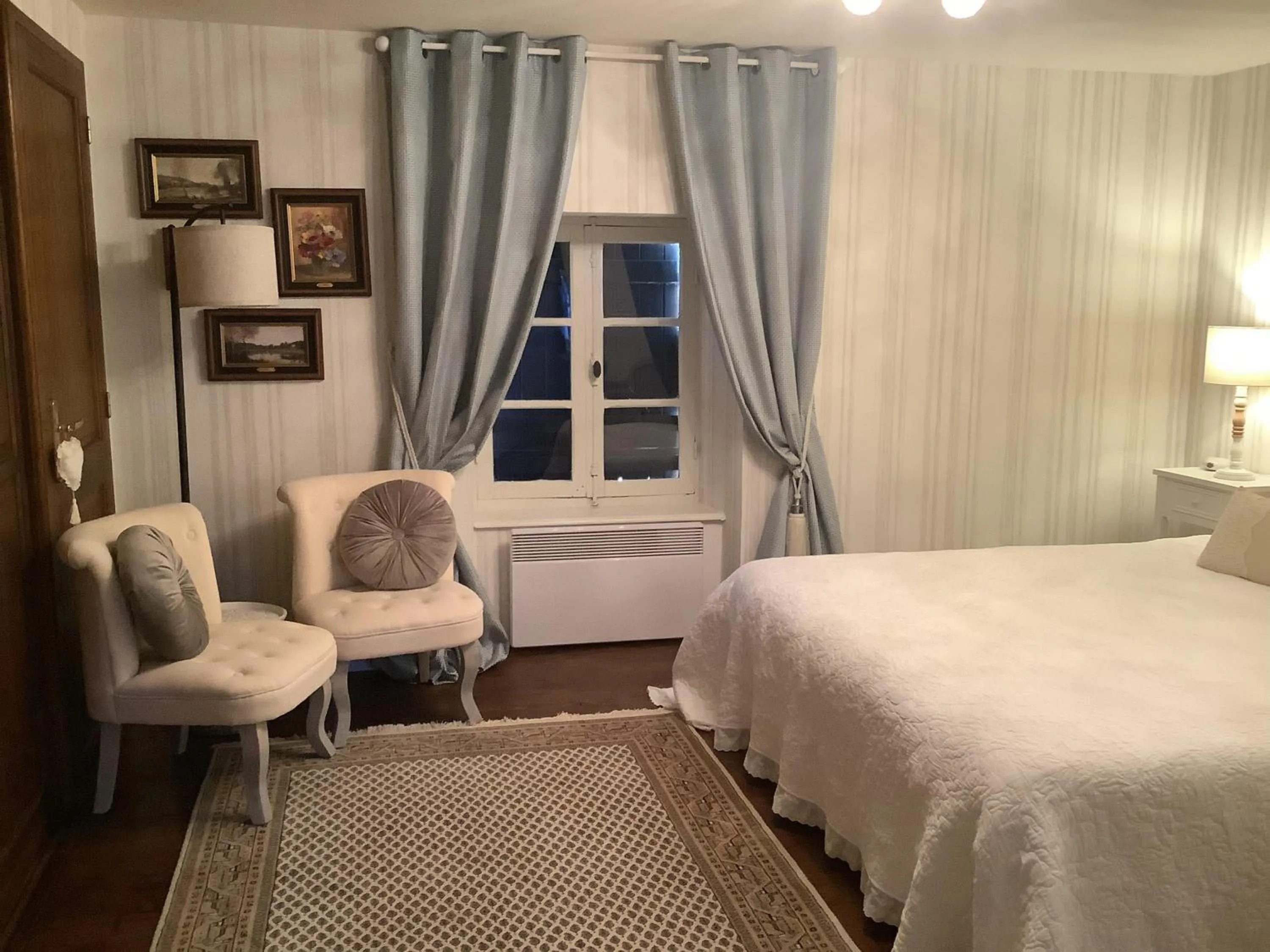 Seating area in La Maison Bleue