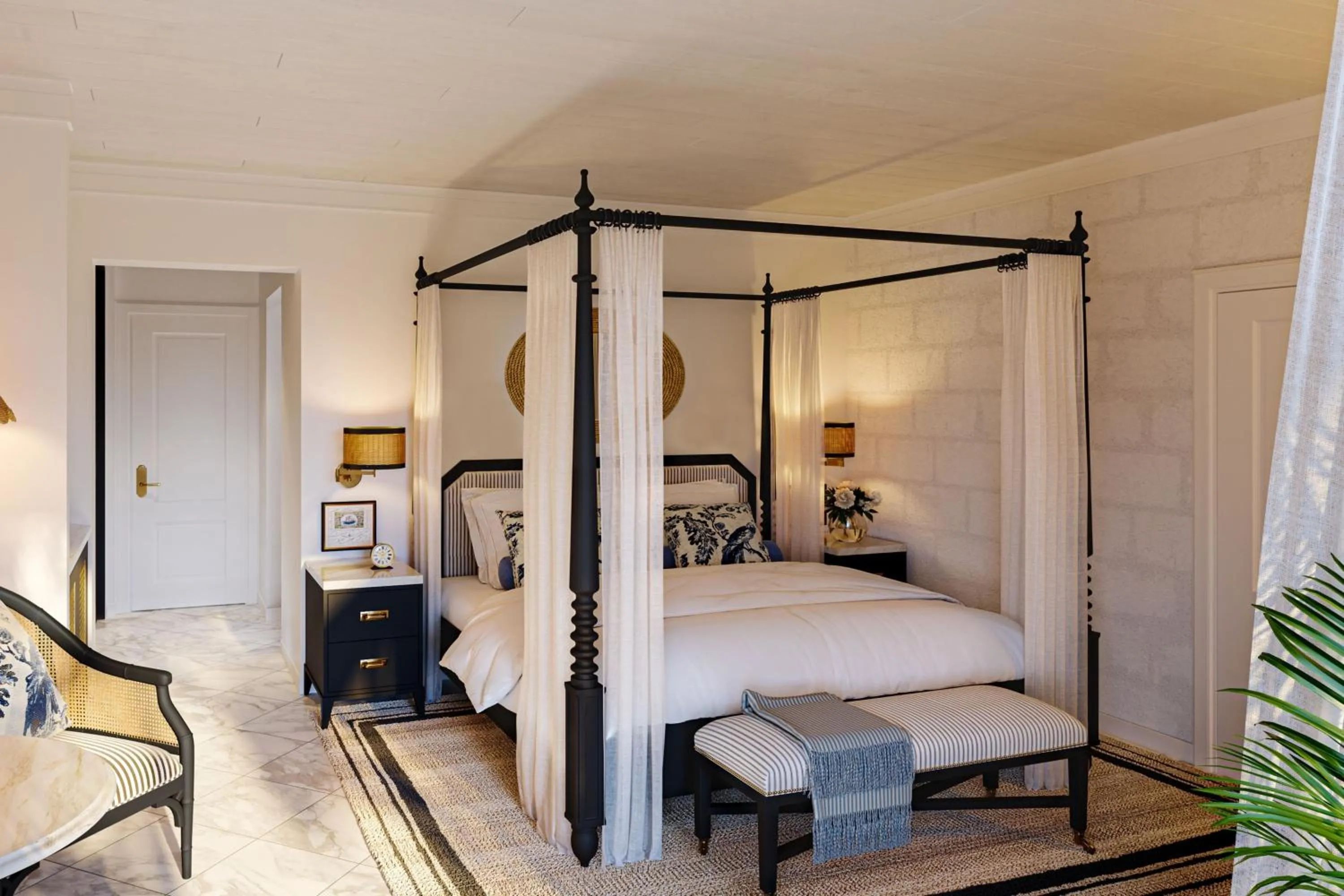 Bedroom, Bed in Colony Club, a Luxury Collection Resort, Barbados