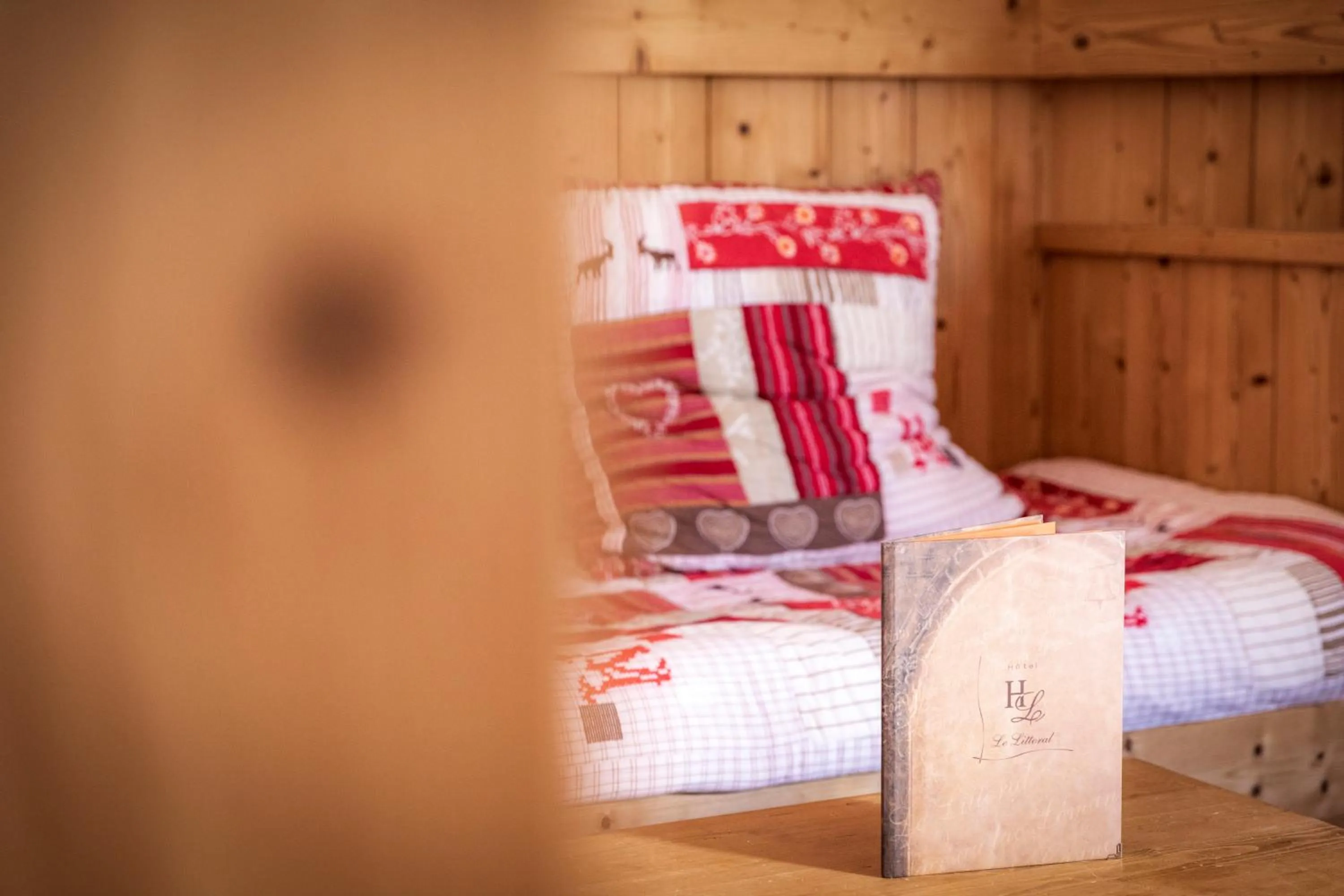 Decorative detail, Bed in Hotel Le Littoral