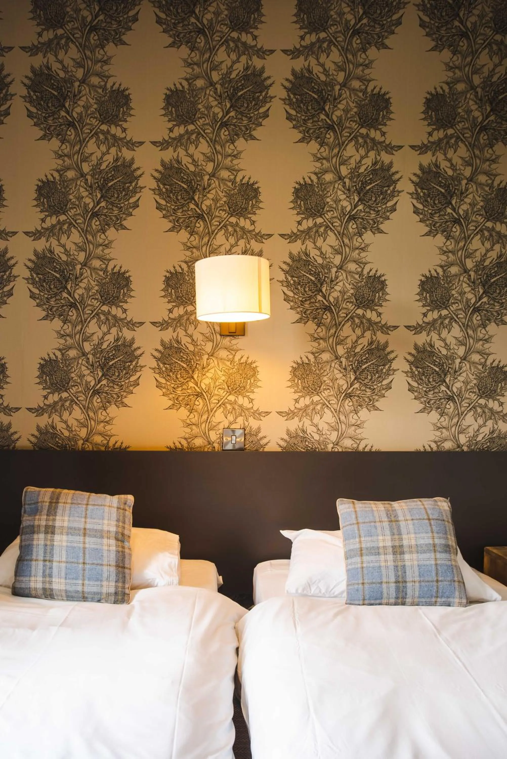 Bed in Traquair Arms Hotel