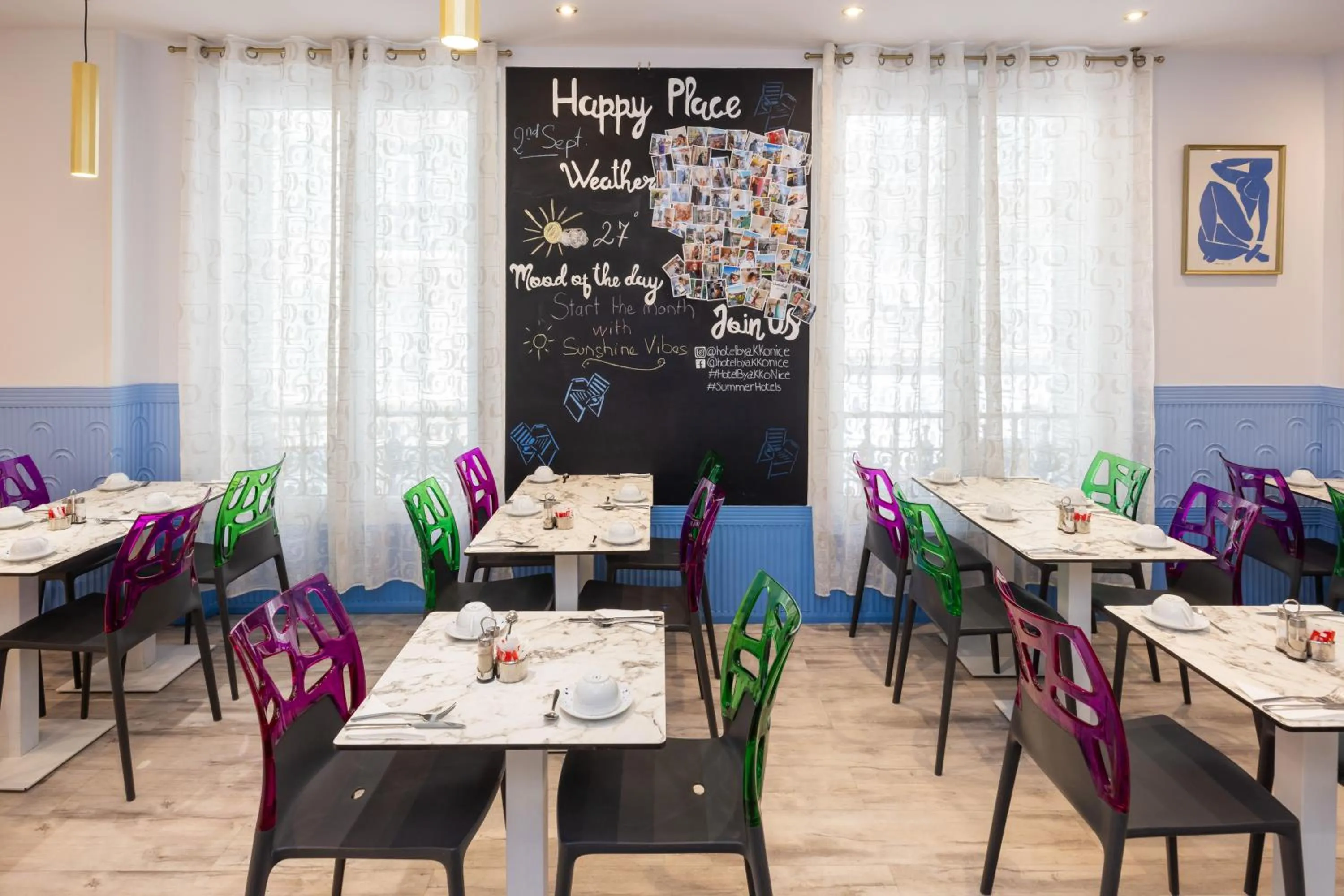 Restaurant/places to eat in Hôtel Byakko Nice