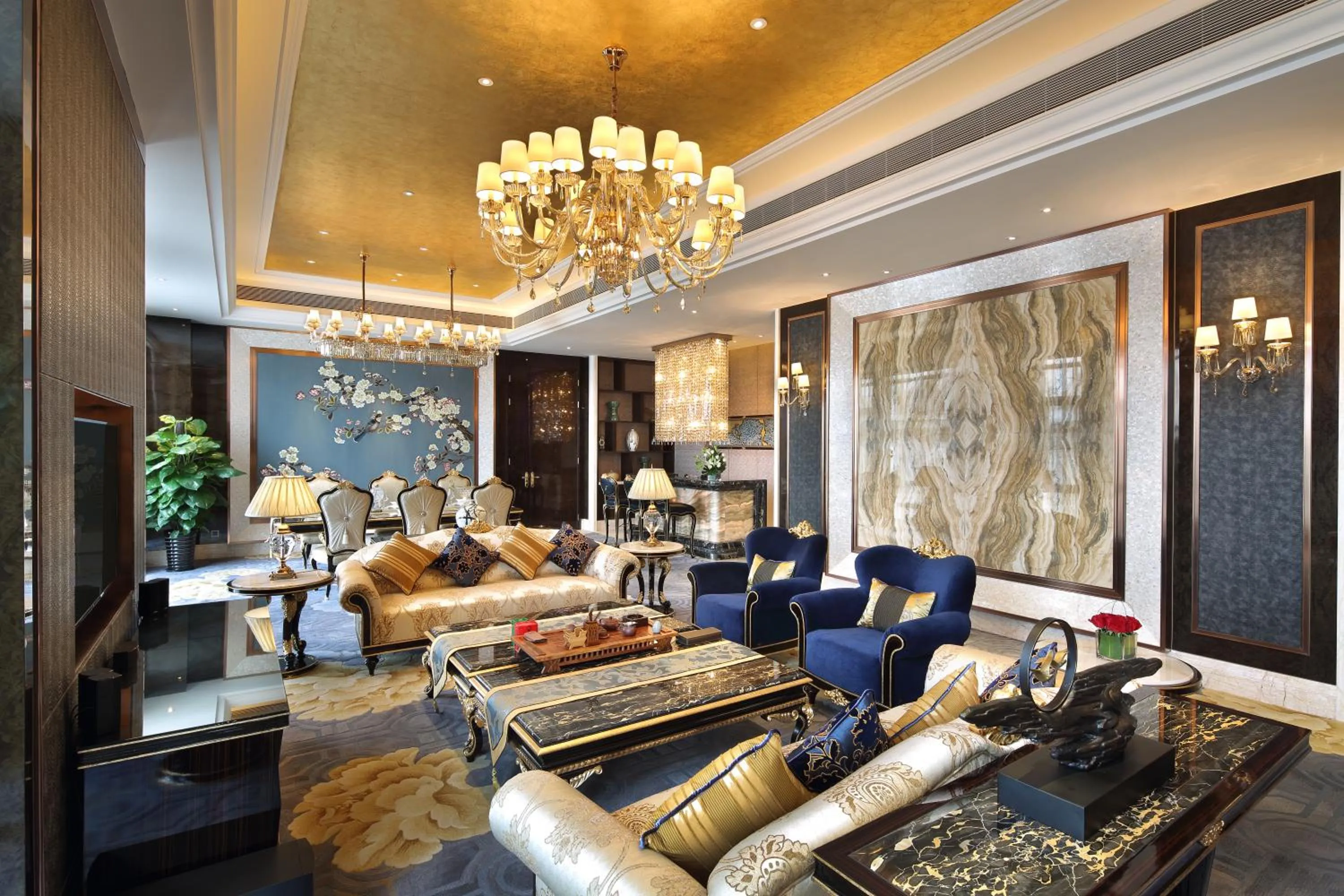 Seating area in Wanda Realm Bozhou