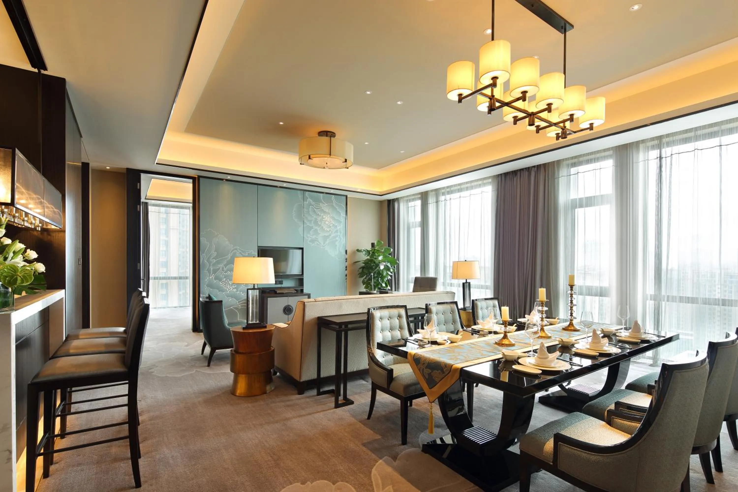 Seating area in Wanda Realm Bozhou