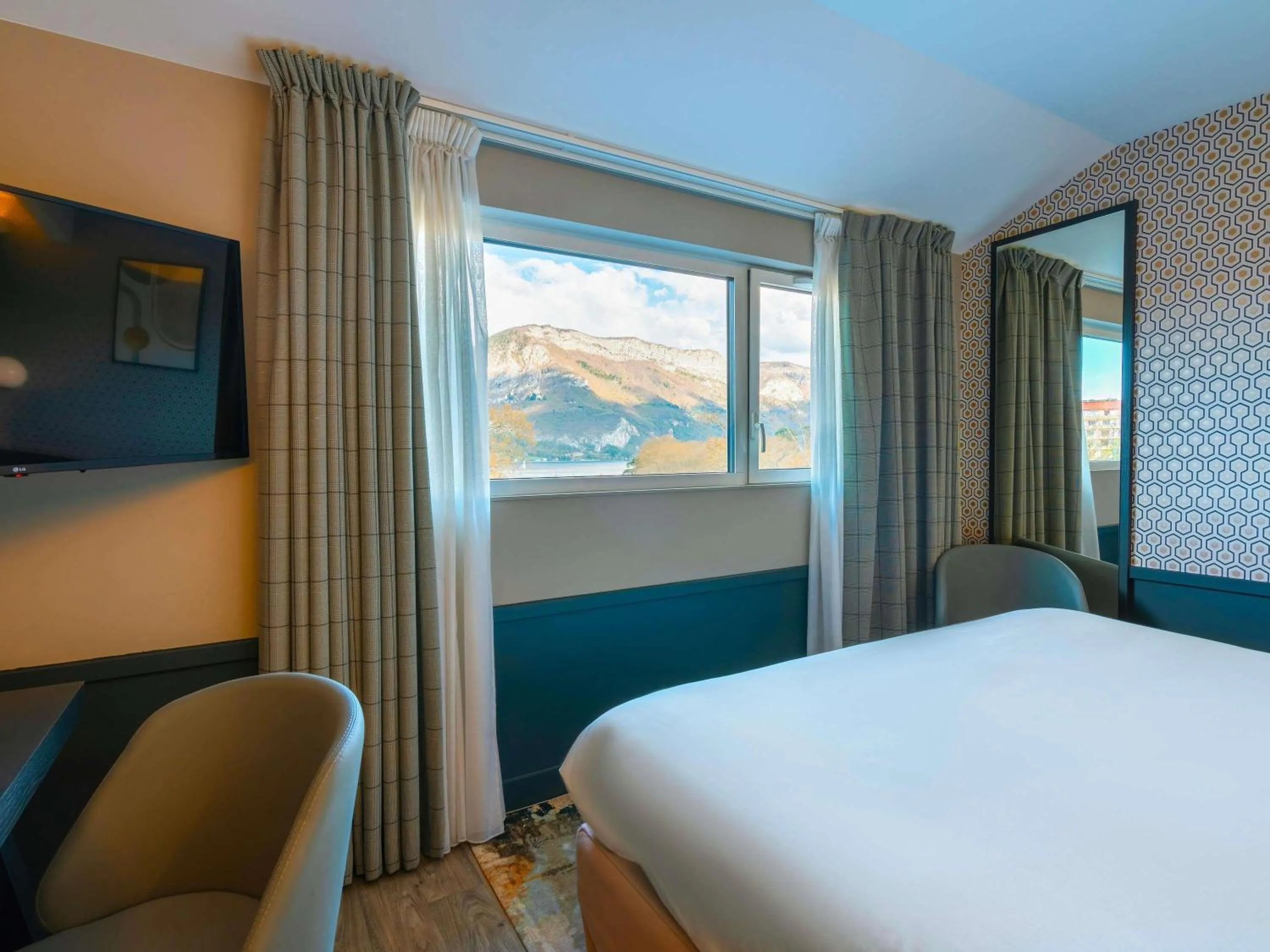 Bedroom, Bed in Le Splendid Hotel Lac D'Annecy - Handwritten Collection