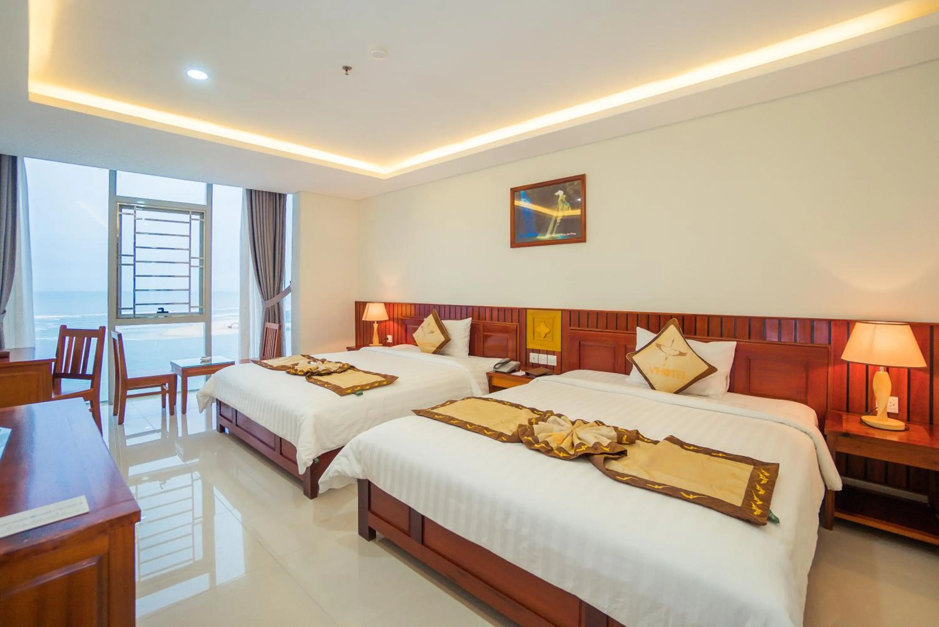 Bed in Vinh Hoang Hotel