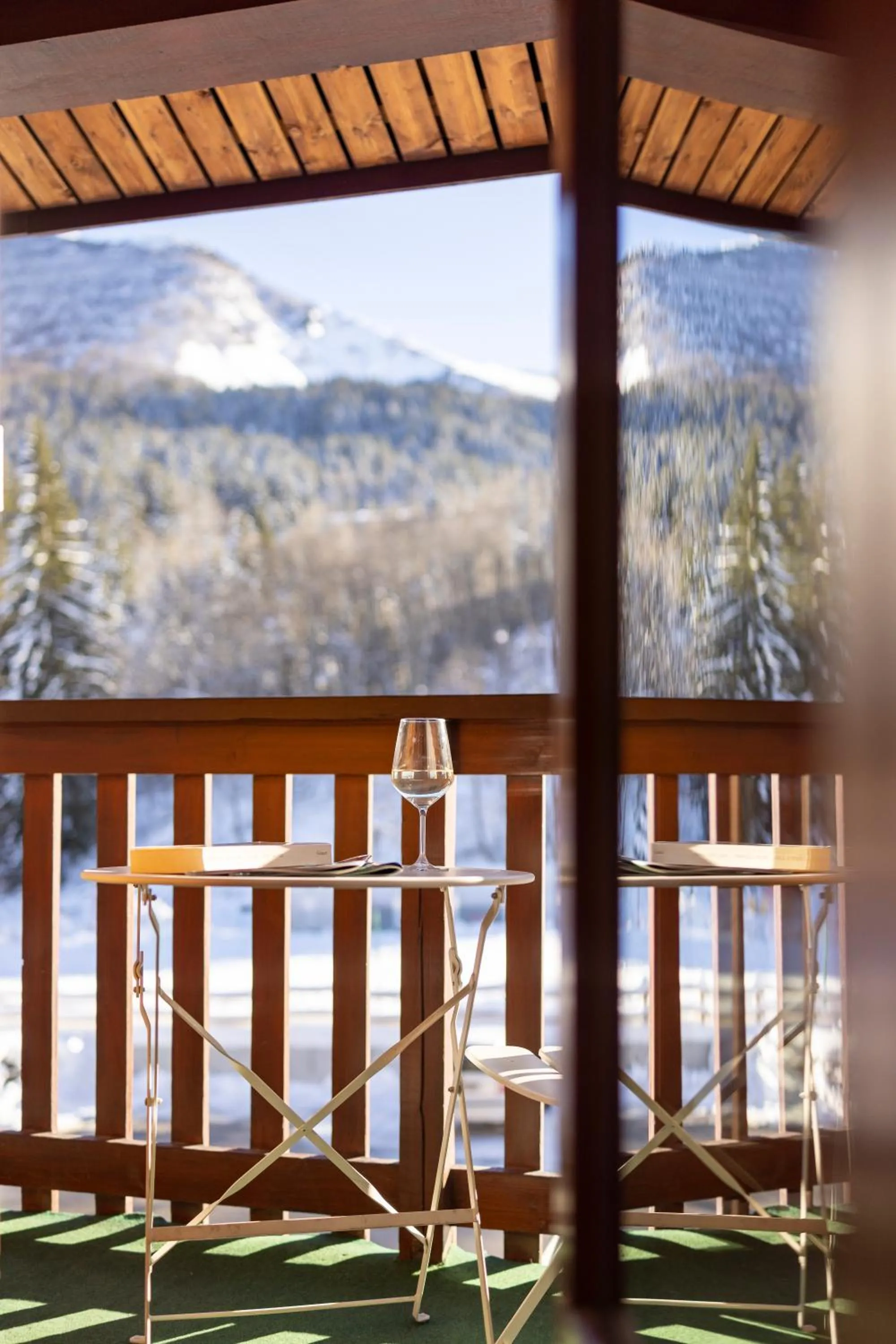 Mountain view in Hôtel du Bourg
