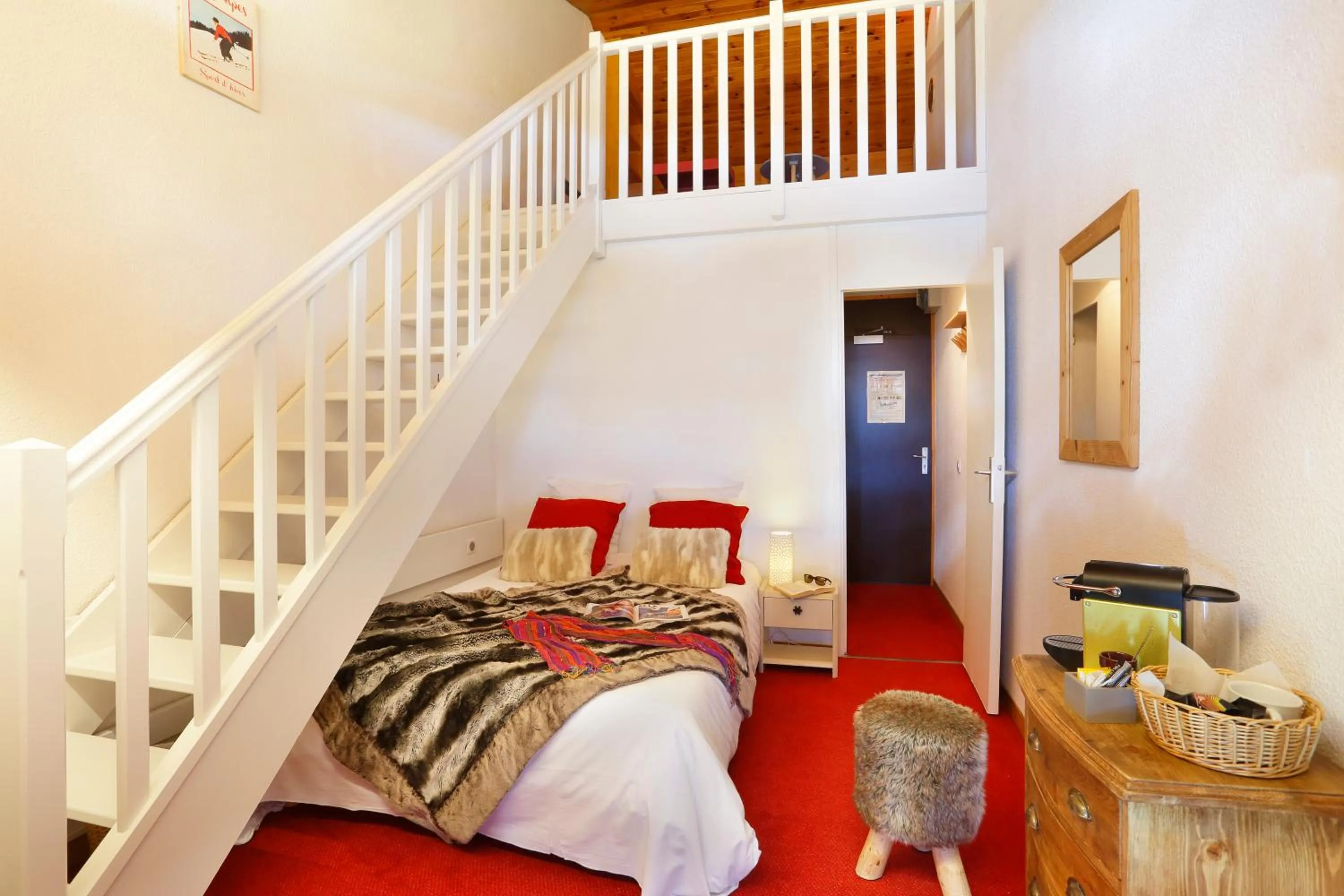 Photo of the whole room, Bed in Hôtel du Bourg