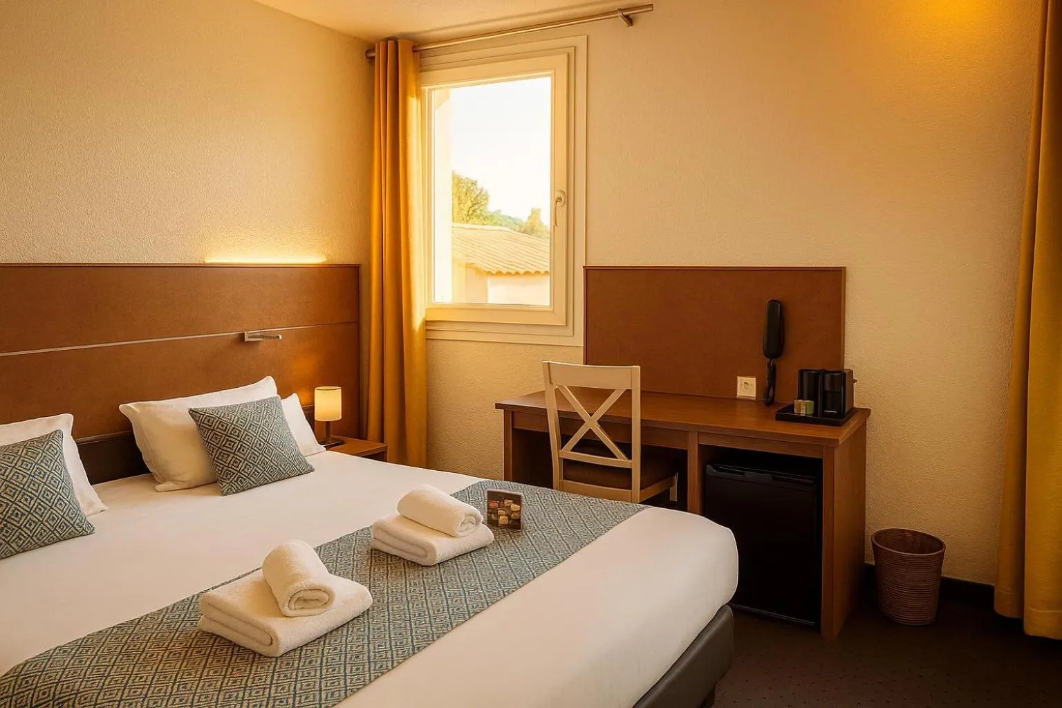 Bedroom, Bed in Hotel & Spa Gil de France Cap d'Agde