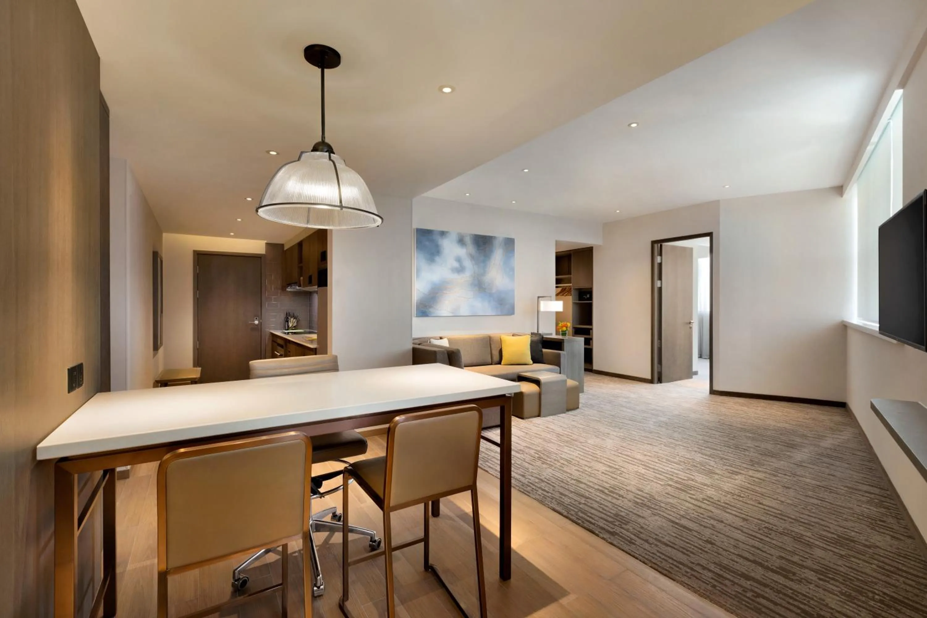 Living room in Hyatt House Yinchuan Yuecaicheng