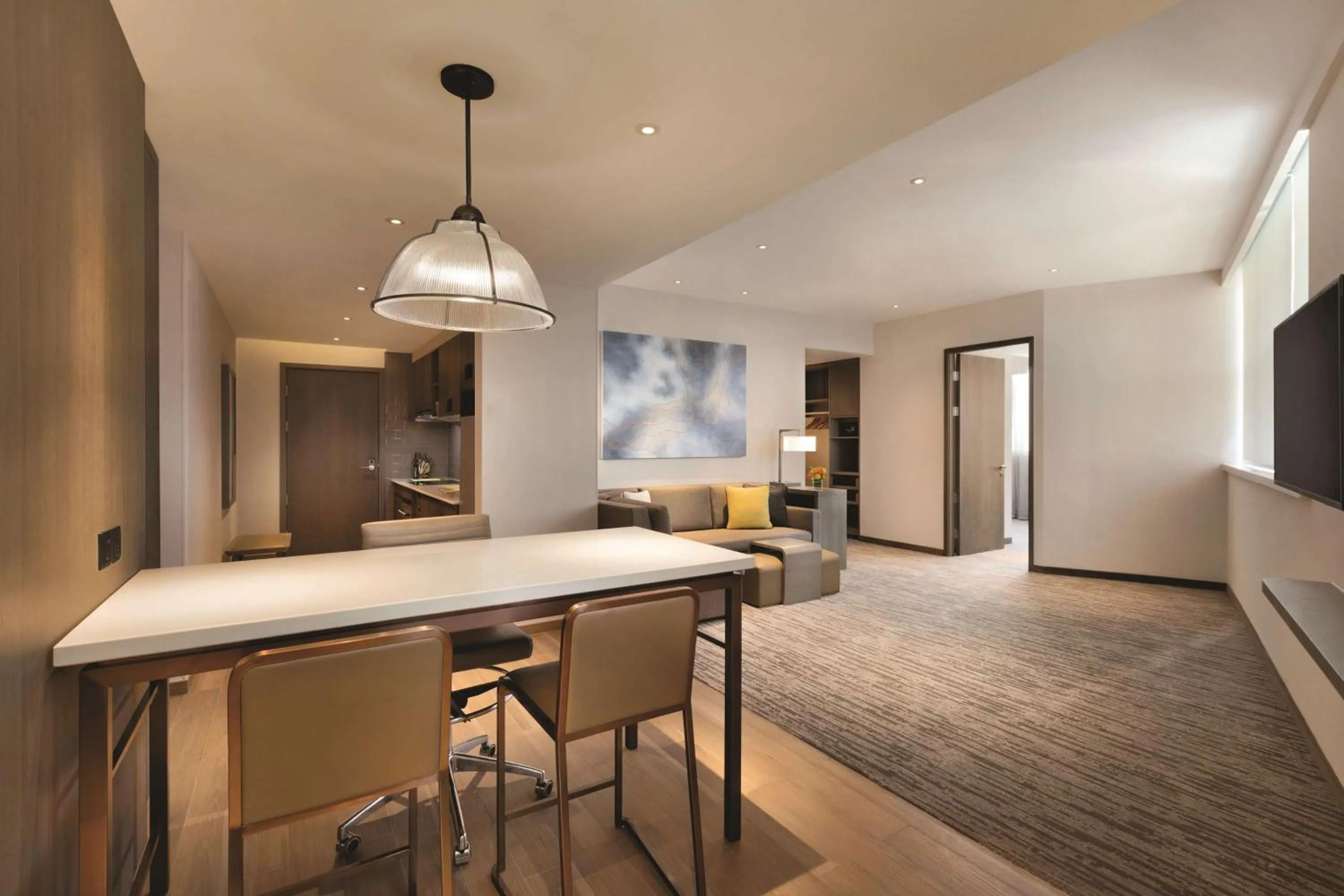 Photo of the whole room in Hyatt House Yinchuan Yuecaicheng