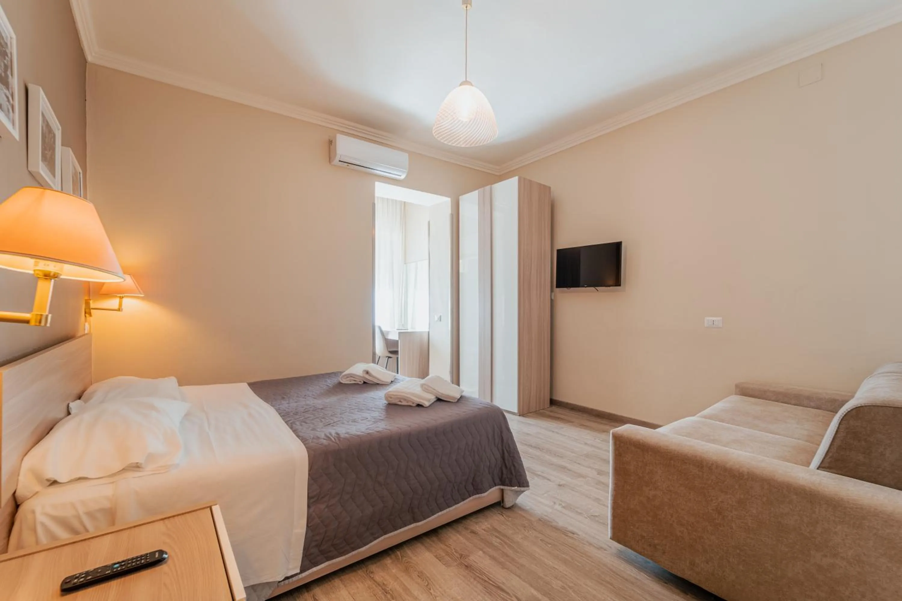 Bed in Hotel Belsito Wellness & Spa