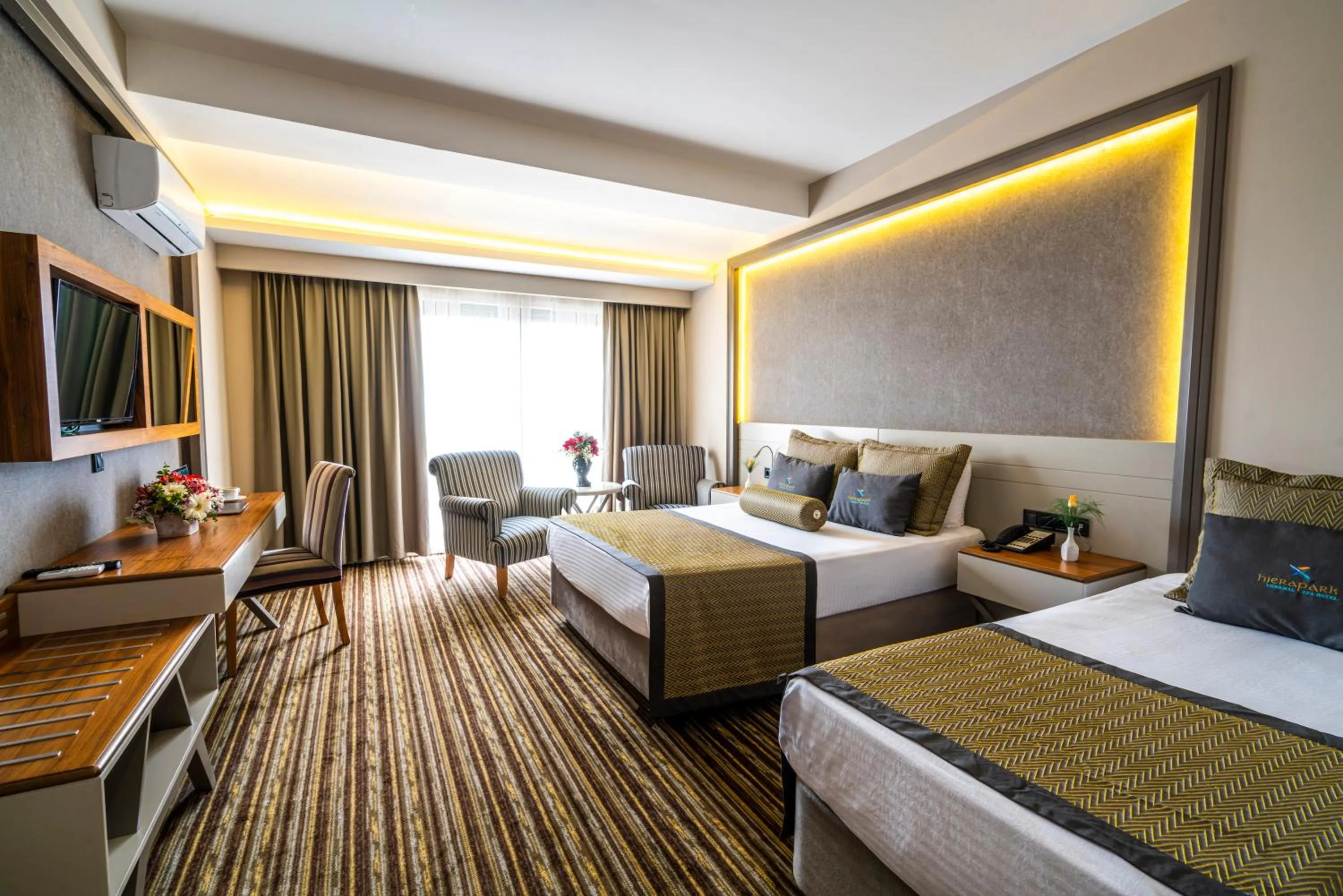 Photo of the whole room, Bed in Hierapark Thermal & SPA Hotel