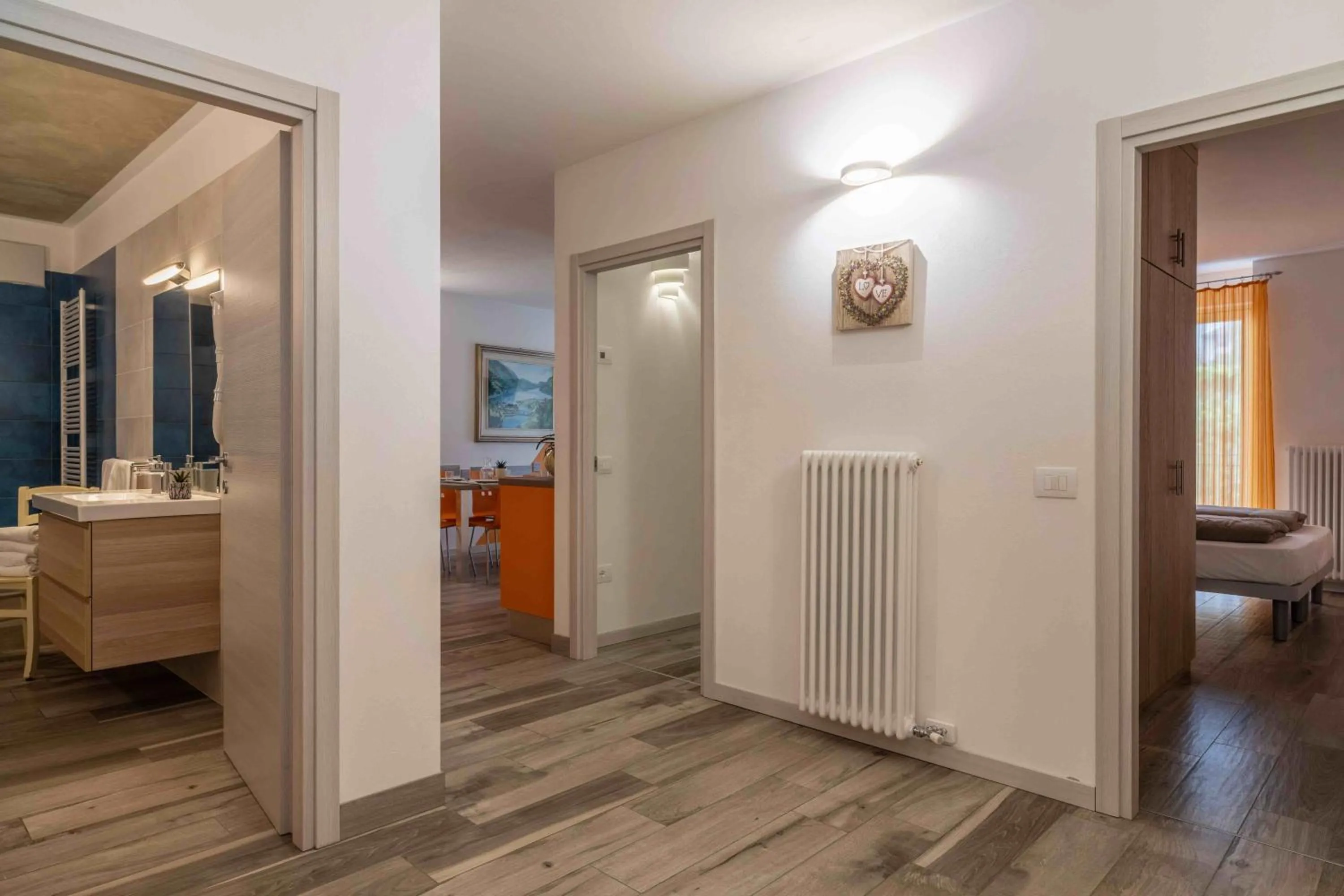 Living room, Bed in Appartamenti Decarli