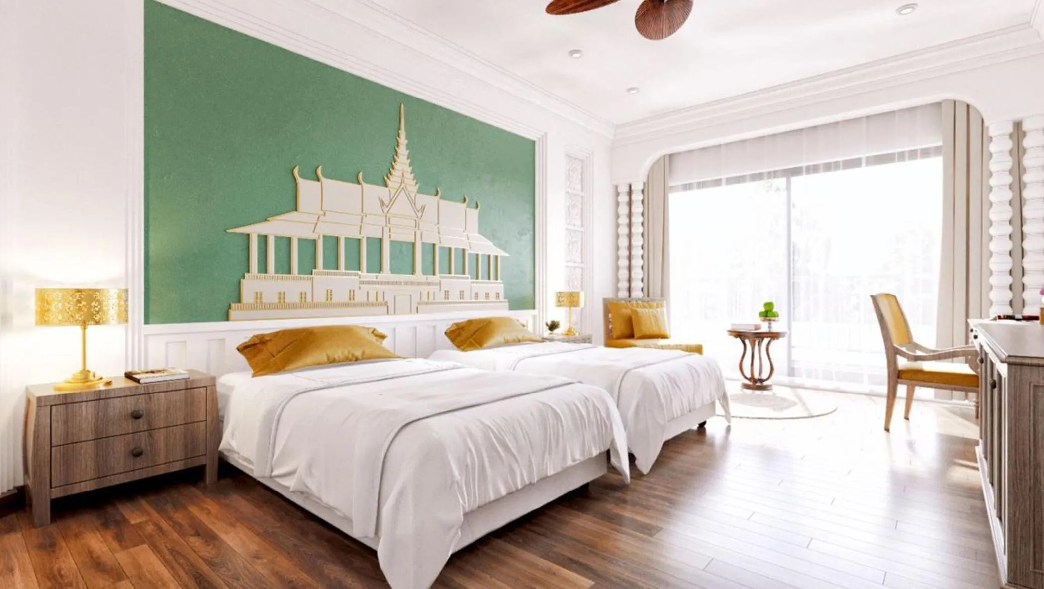 View (from property/room), Bed in Shanghai Resort