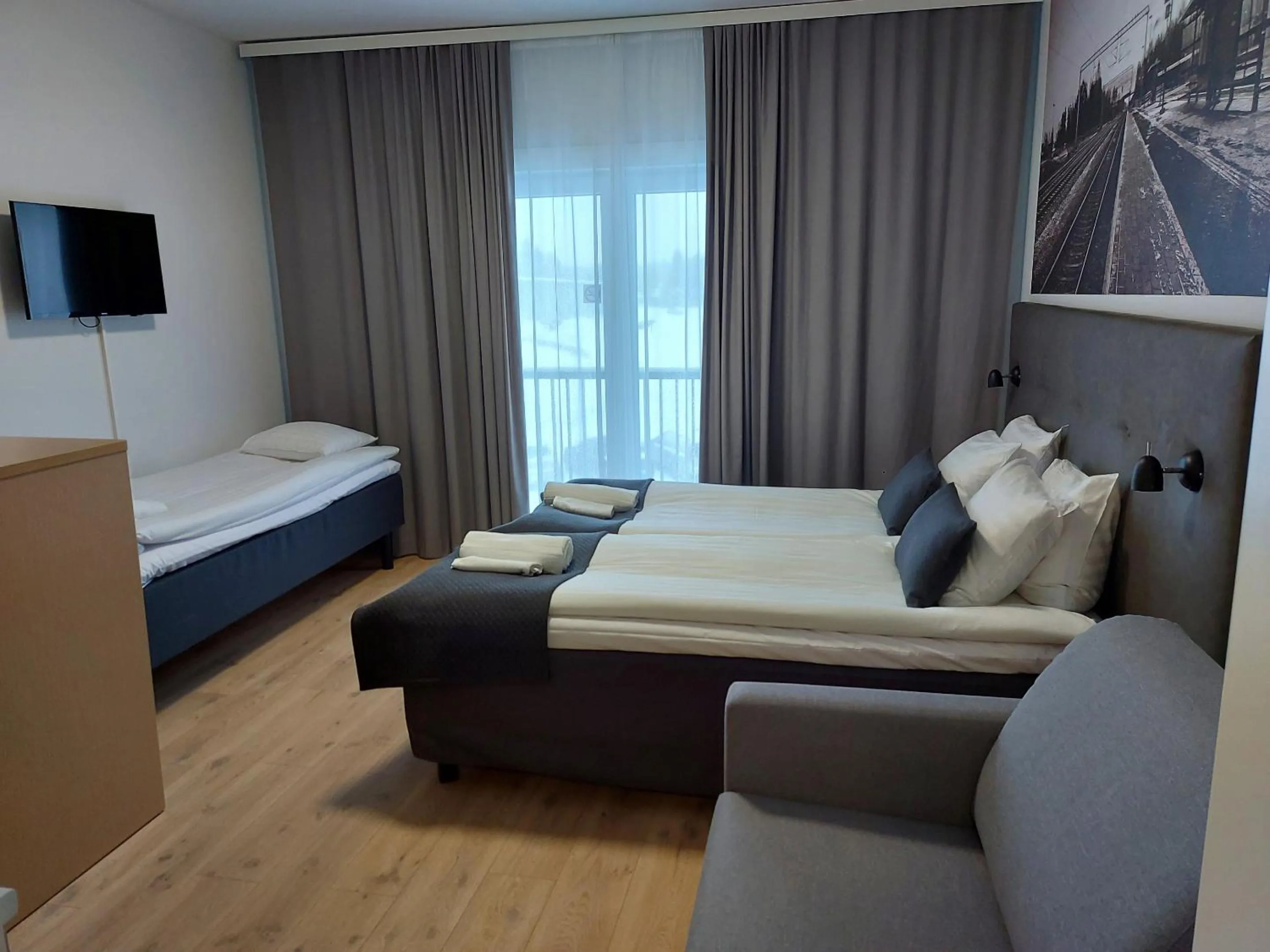 Bedroom, Bed in Forenom Aparthotel Kempele