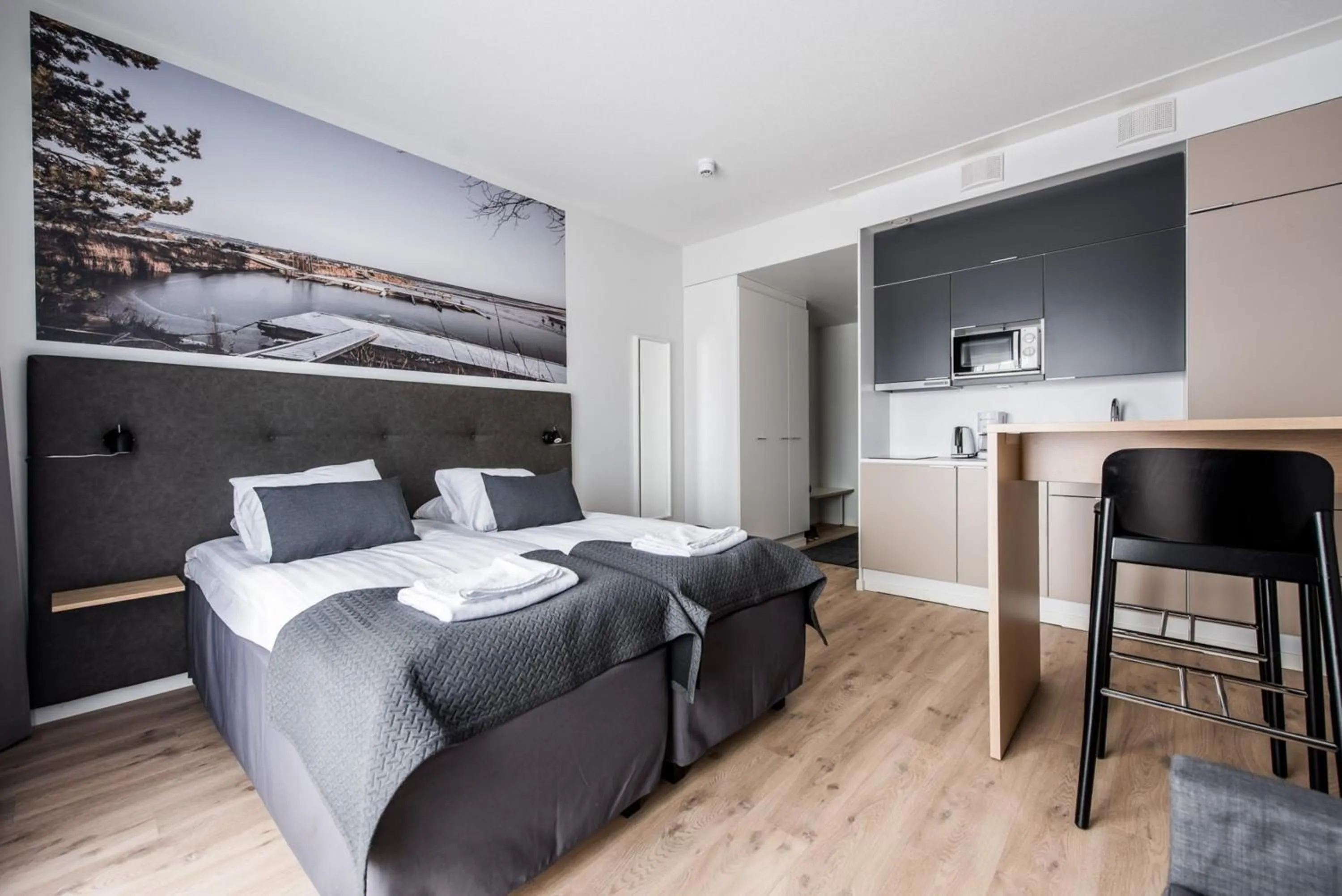 Bedroom, Bed in Forenom Aparthotel Kempele