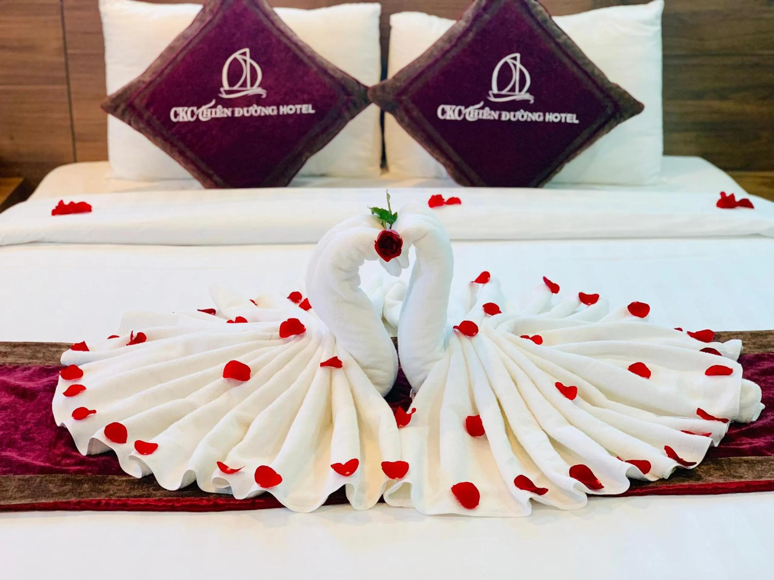 Bed in CKC Thien Duong Hotel