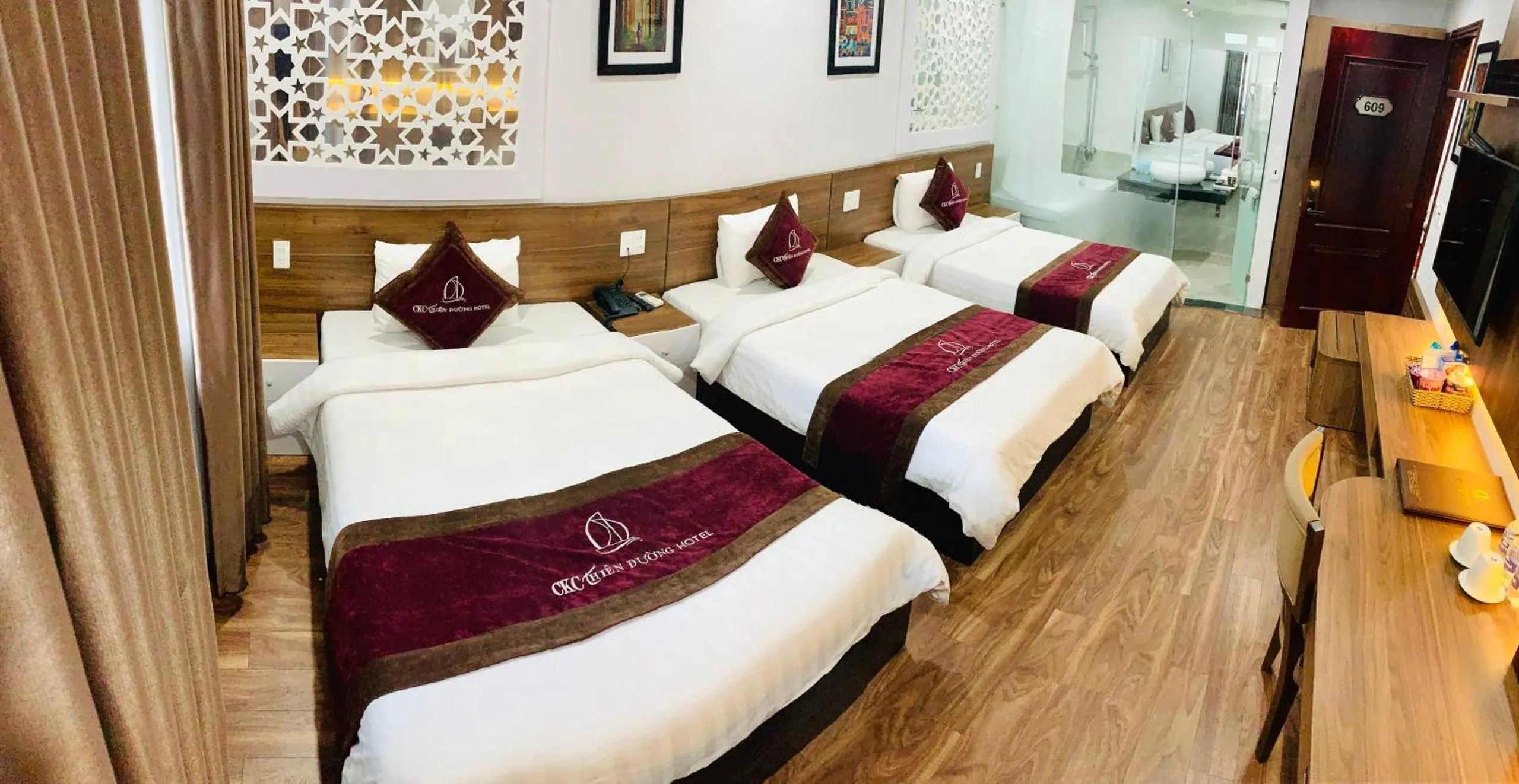 Bedroom, Bed in CKC Thien Duong Hotel