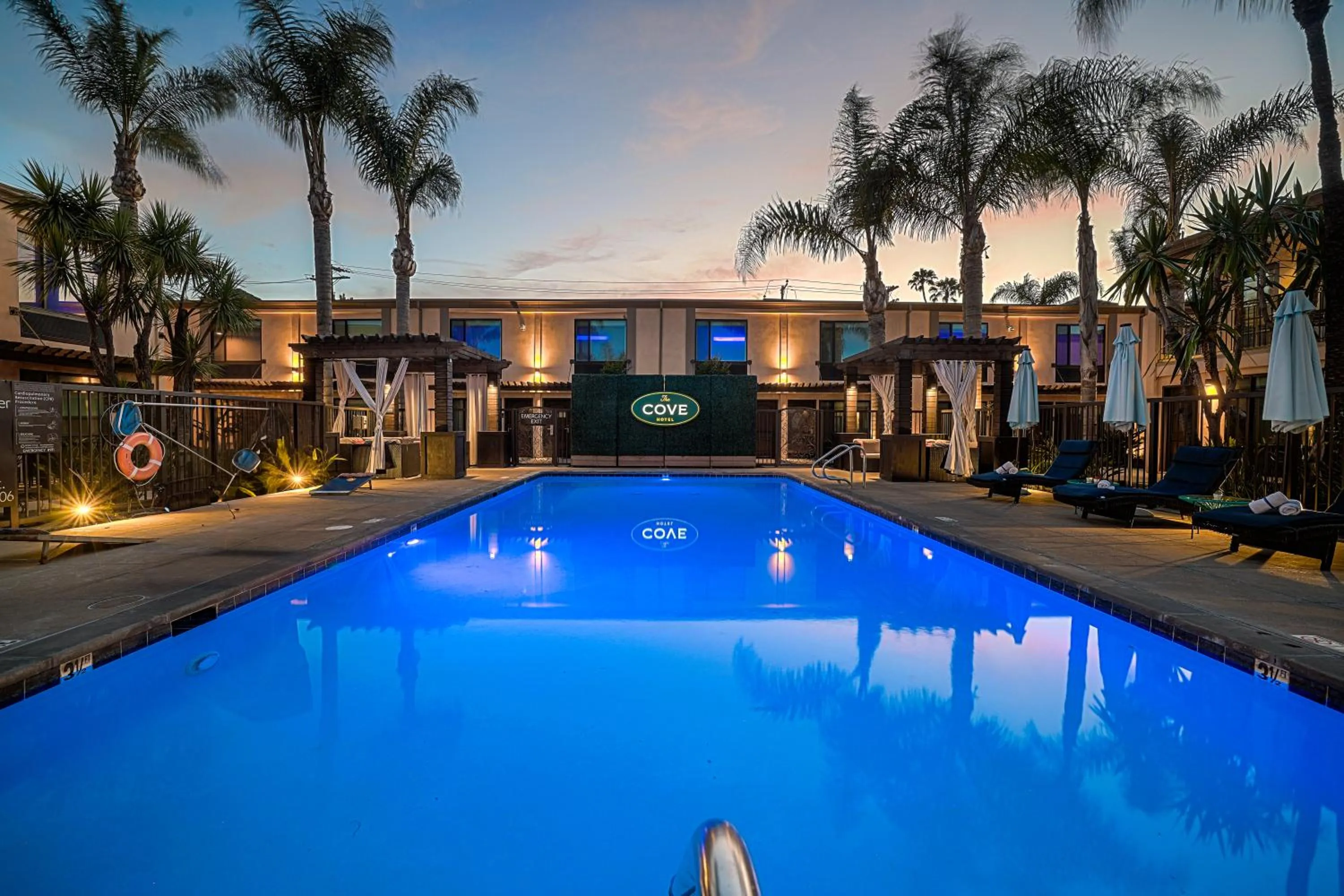 Pool view in The Cove Hotel