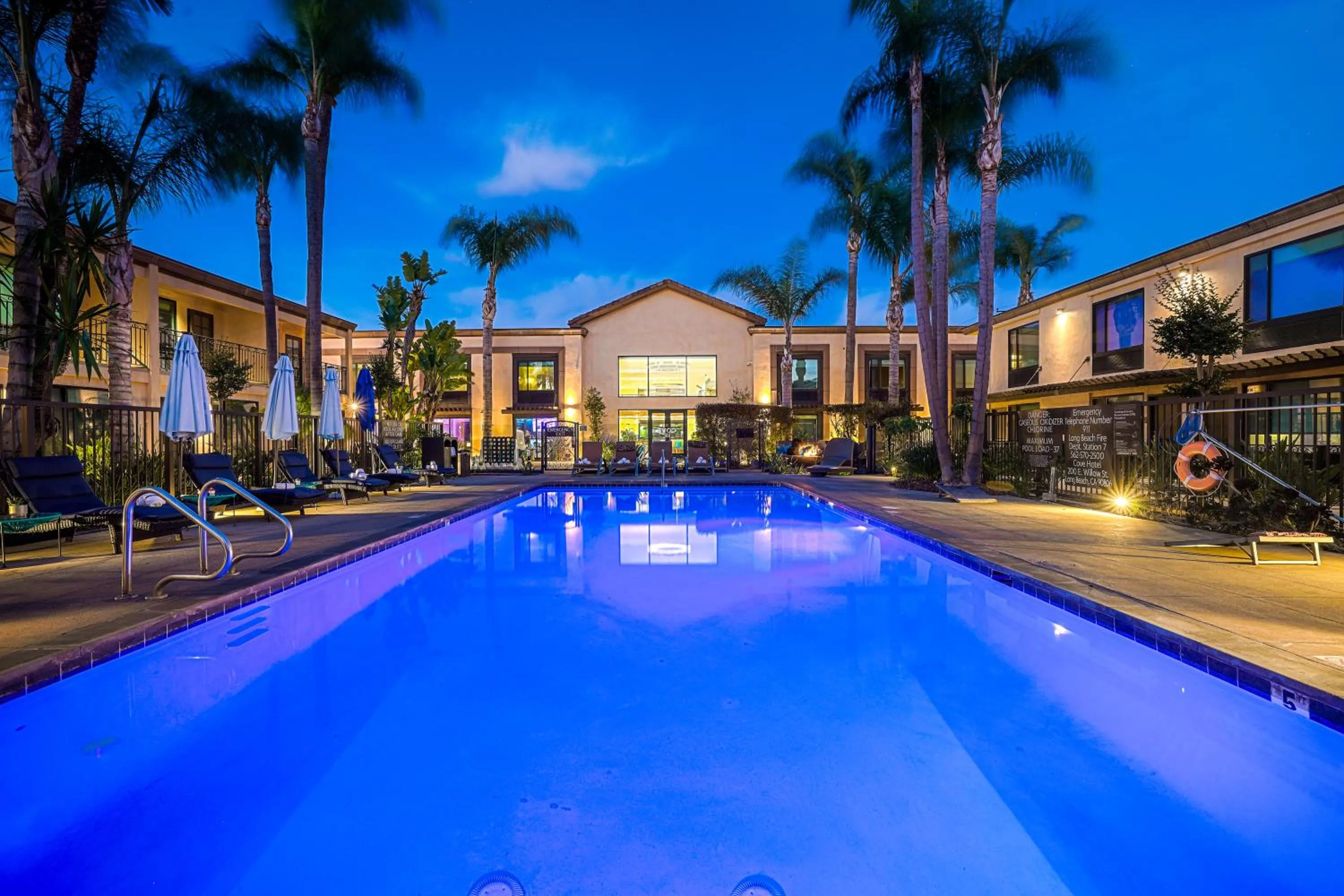 Pool view in The Cove Hotel