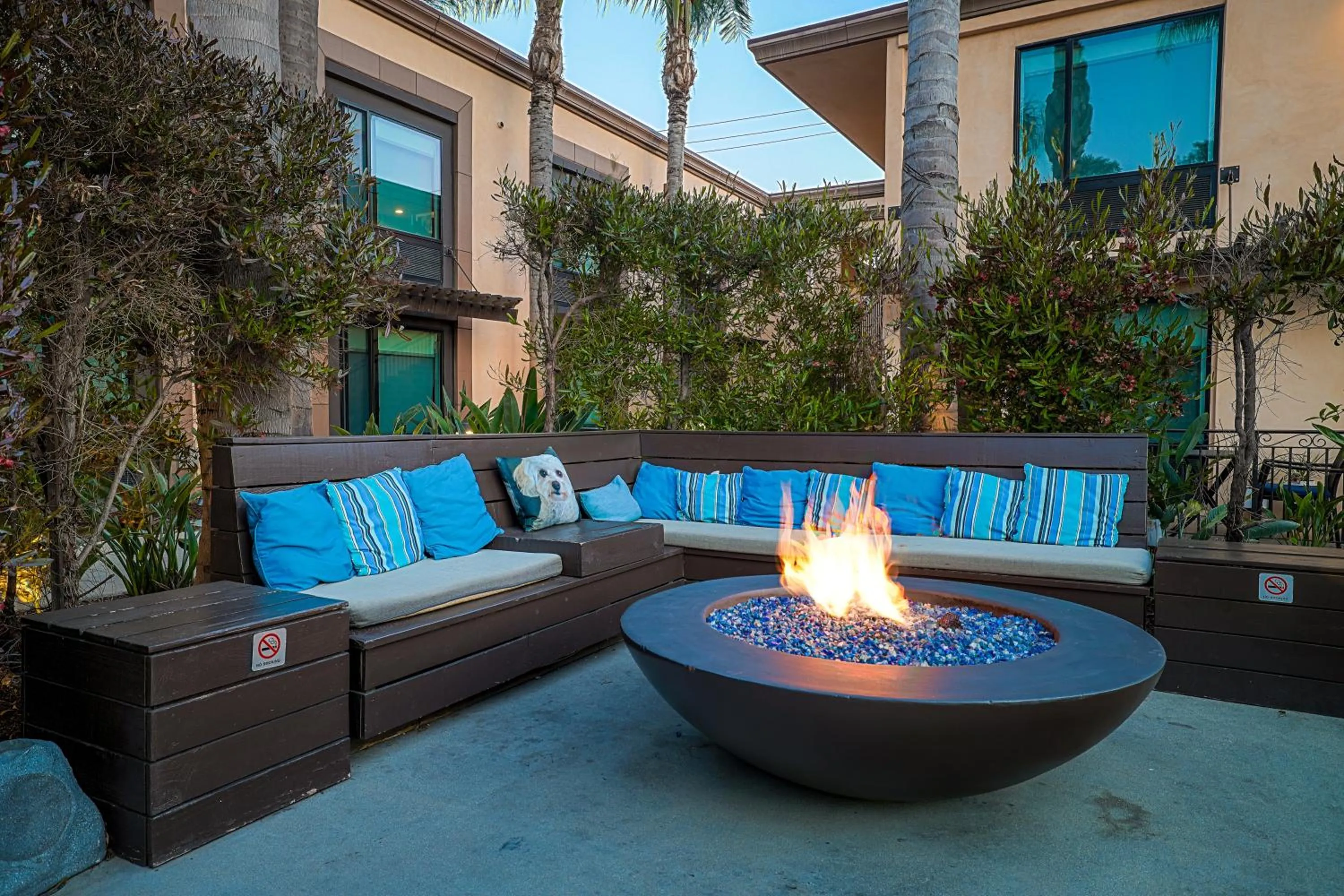 fireplace in The Cove Hotel