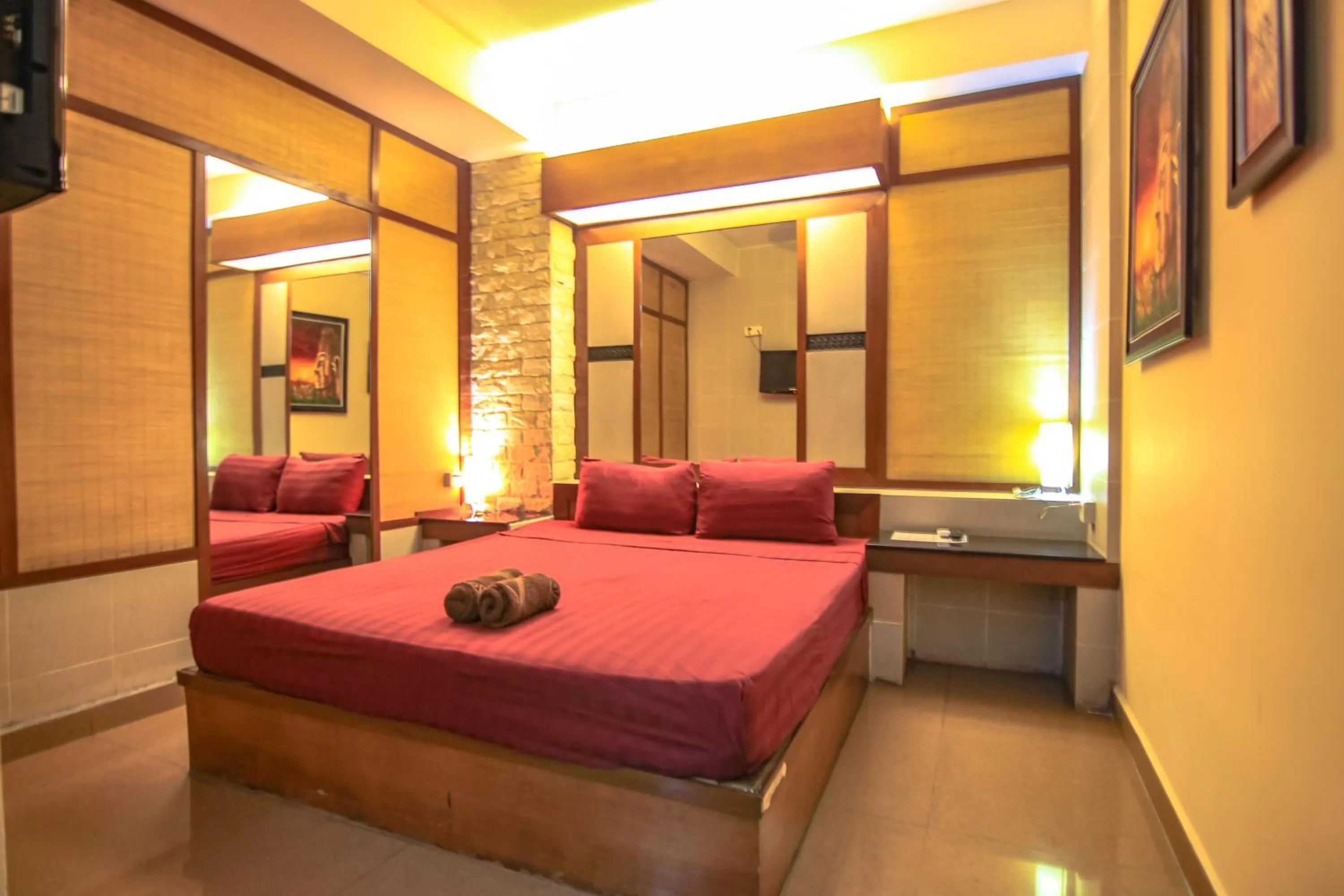 Bed in Bar Oz Riverside Guesthouse