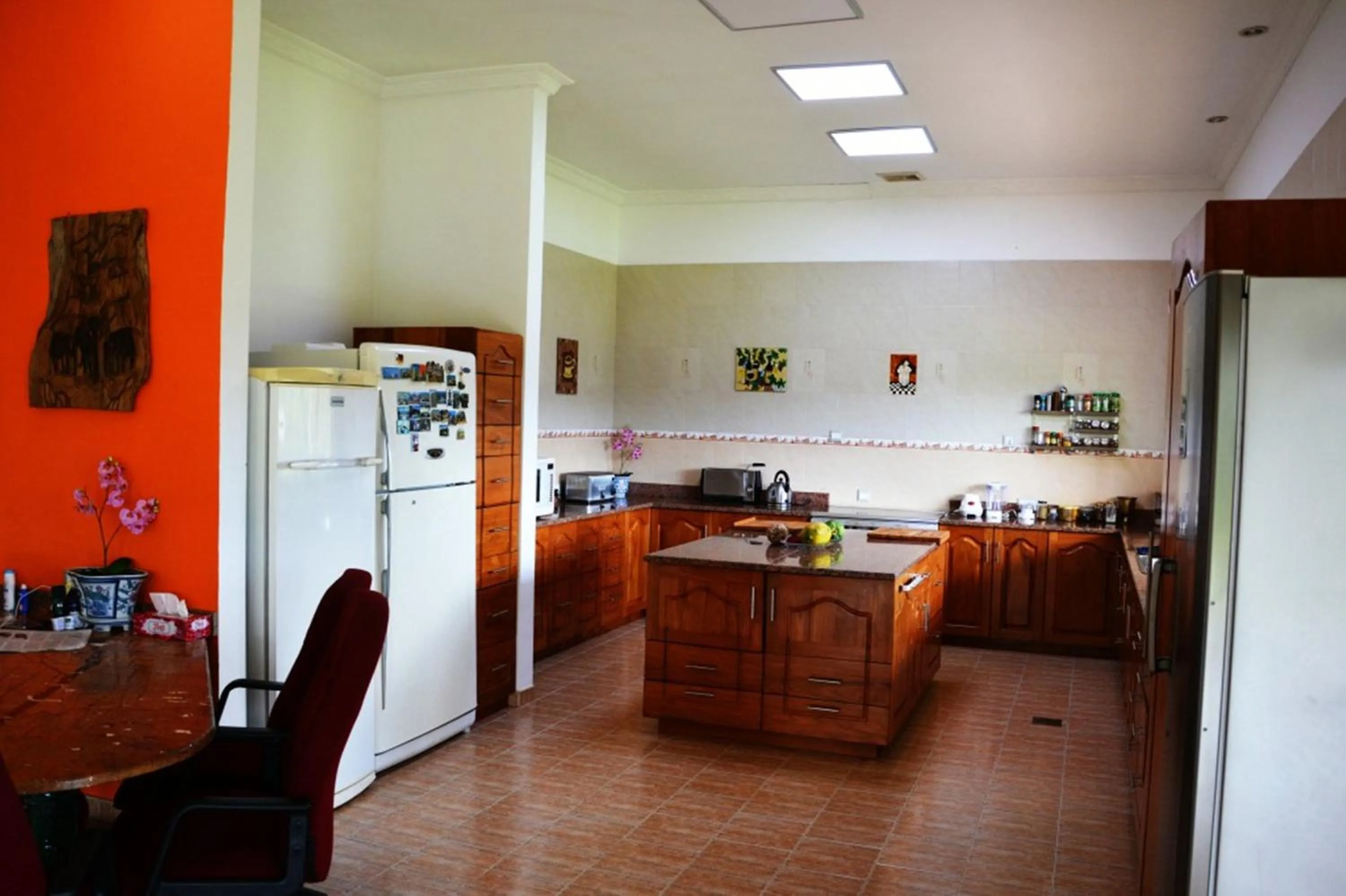 Communal kitchen in The Hilltop Boosa