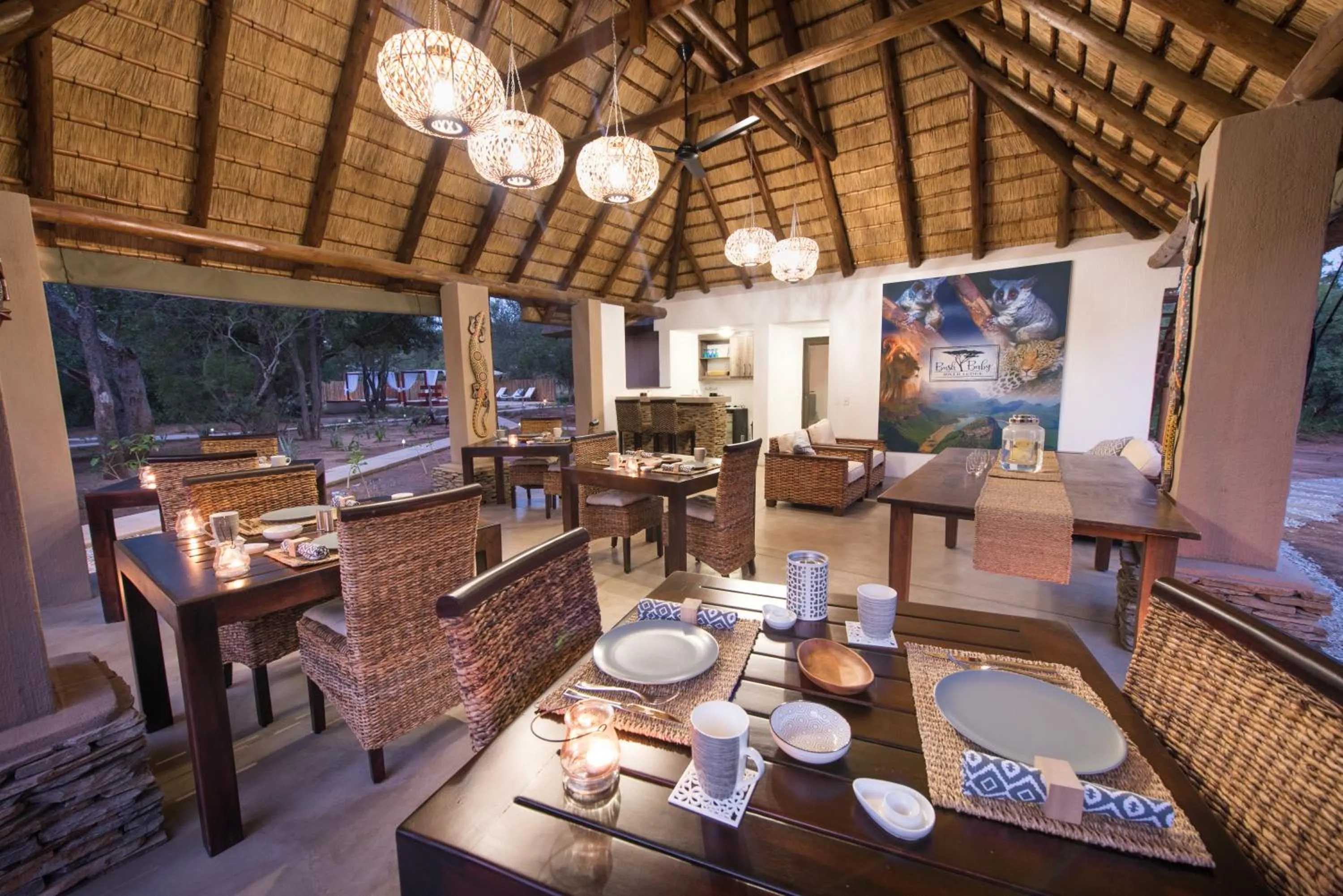 Lounge or bar in Bushbaby River Lodge