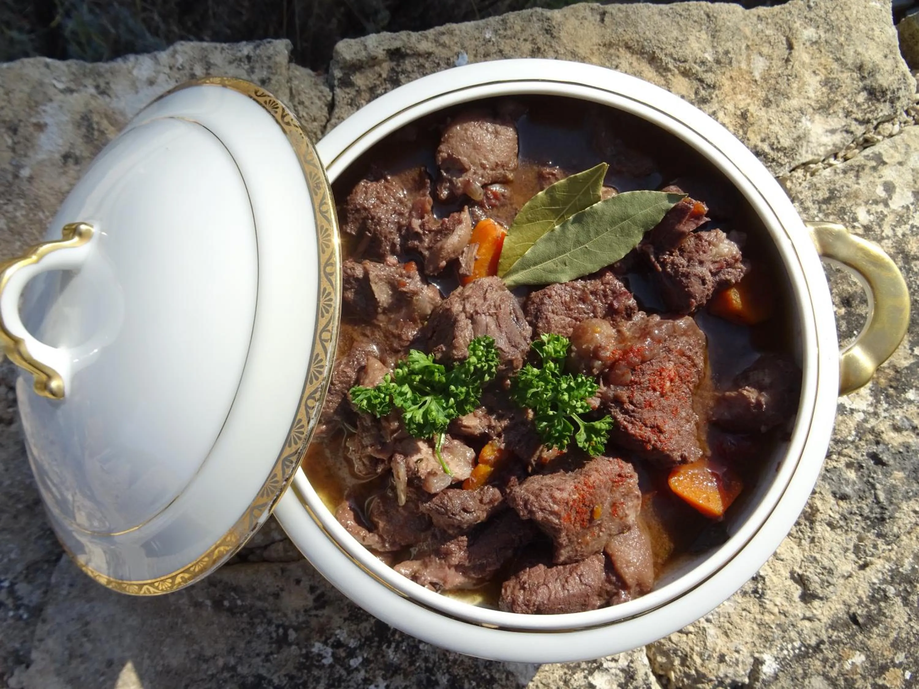 Food close-up in Les Jardins d'Eleusis