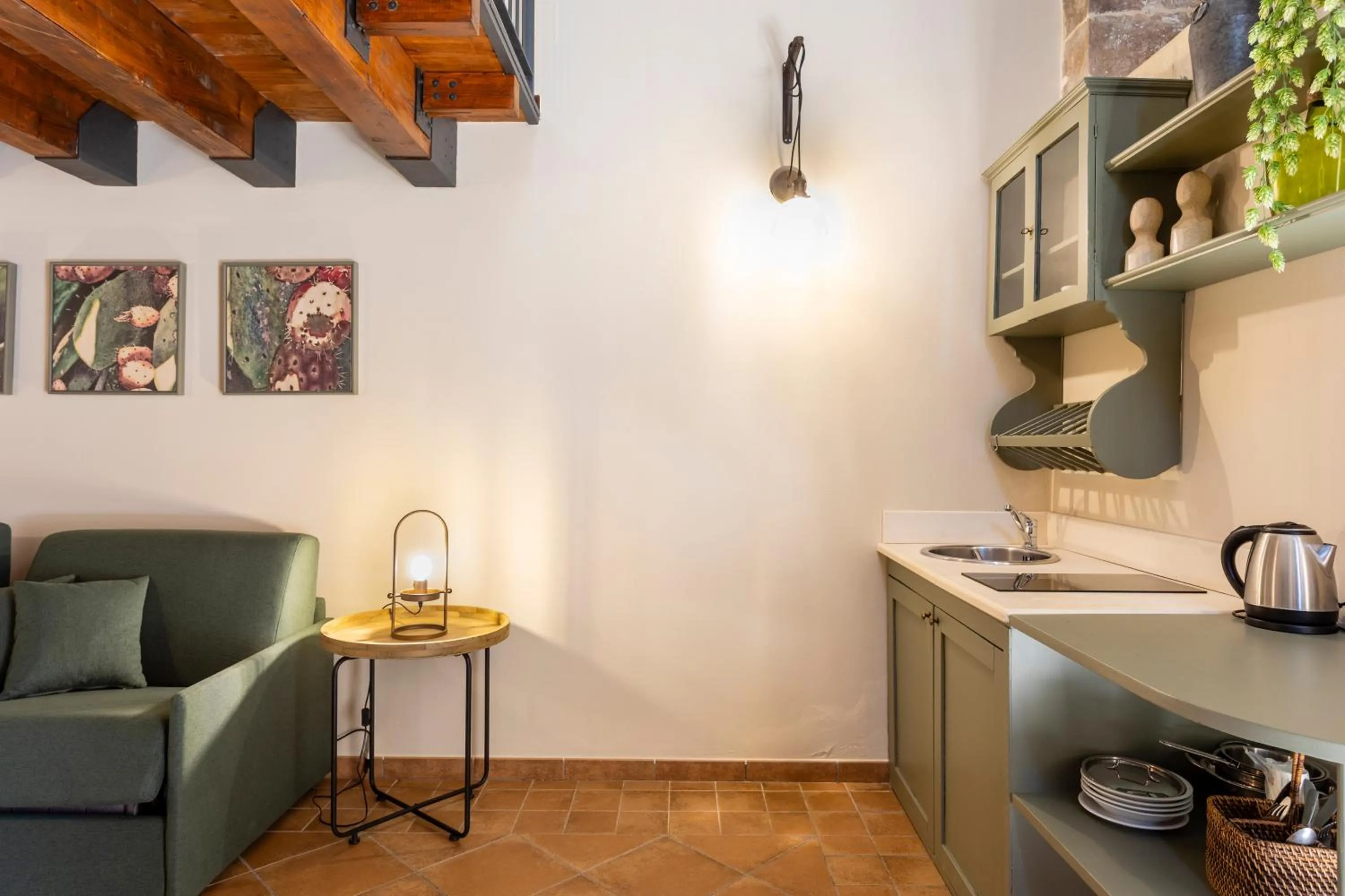 Kitchen or kitchenette in Relais Torre Marabino