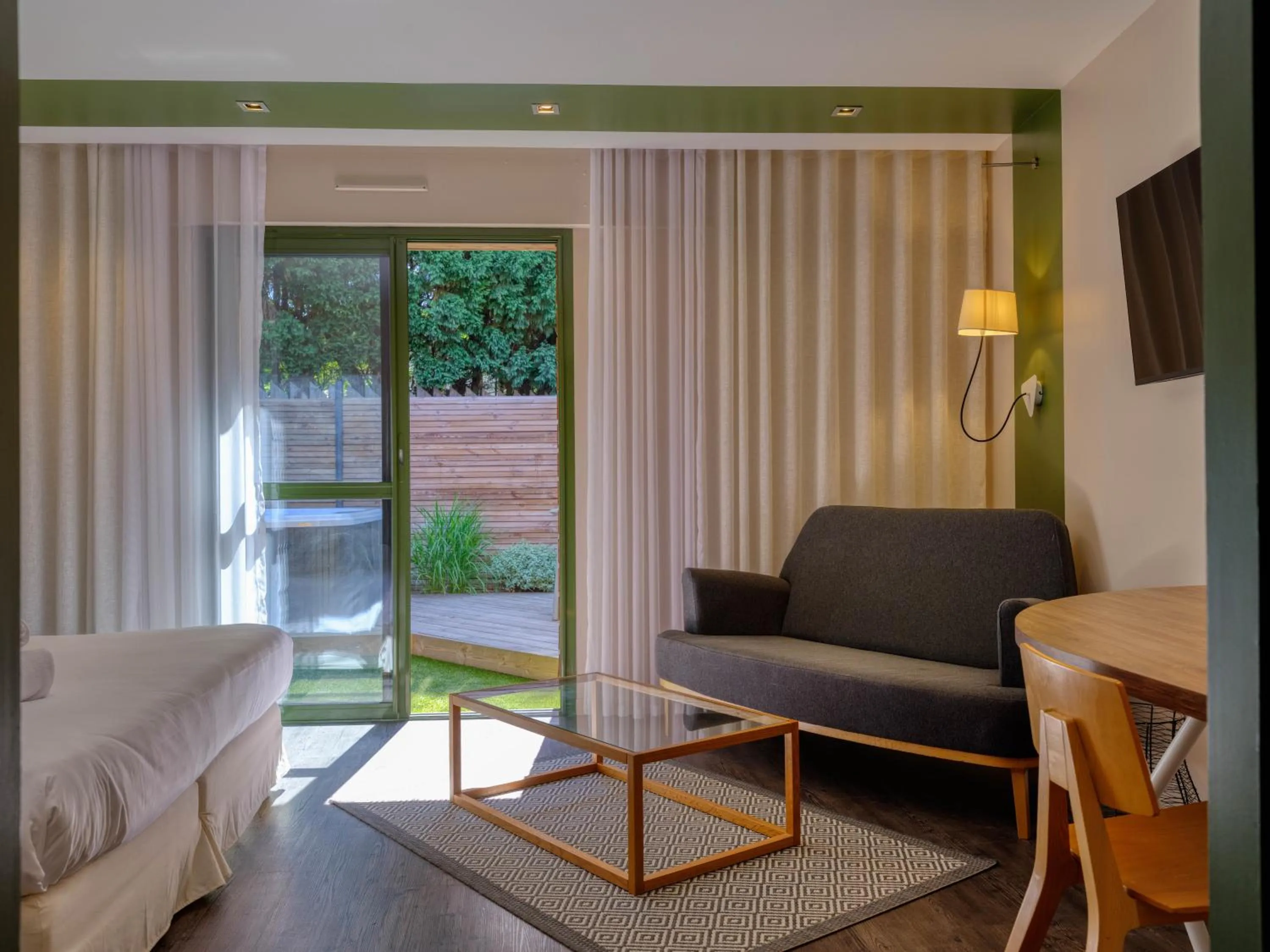 Bed in Logis Hôtel Domaine du Moulin Cavier - Restaurants & Spa