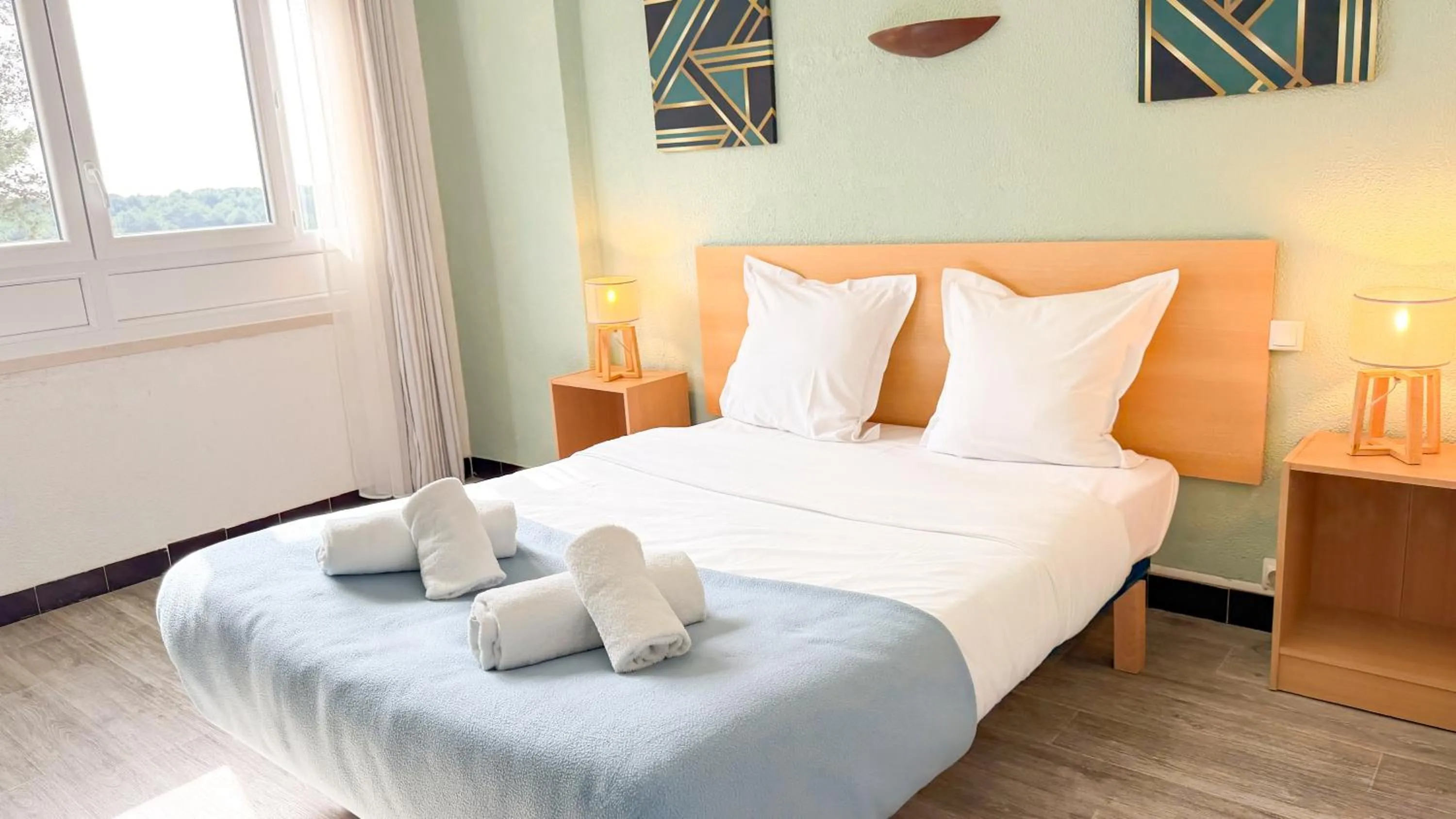 Bedroom, Bed in Hotel Les Rocailles