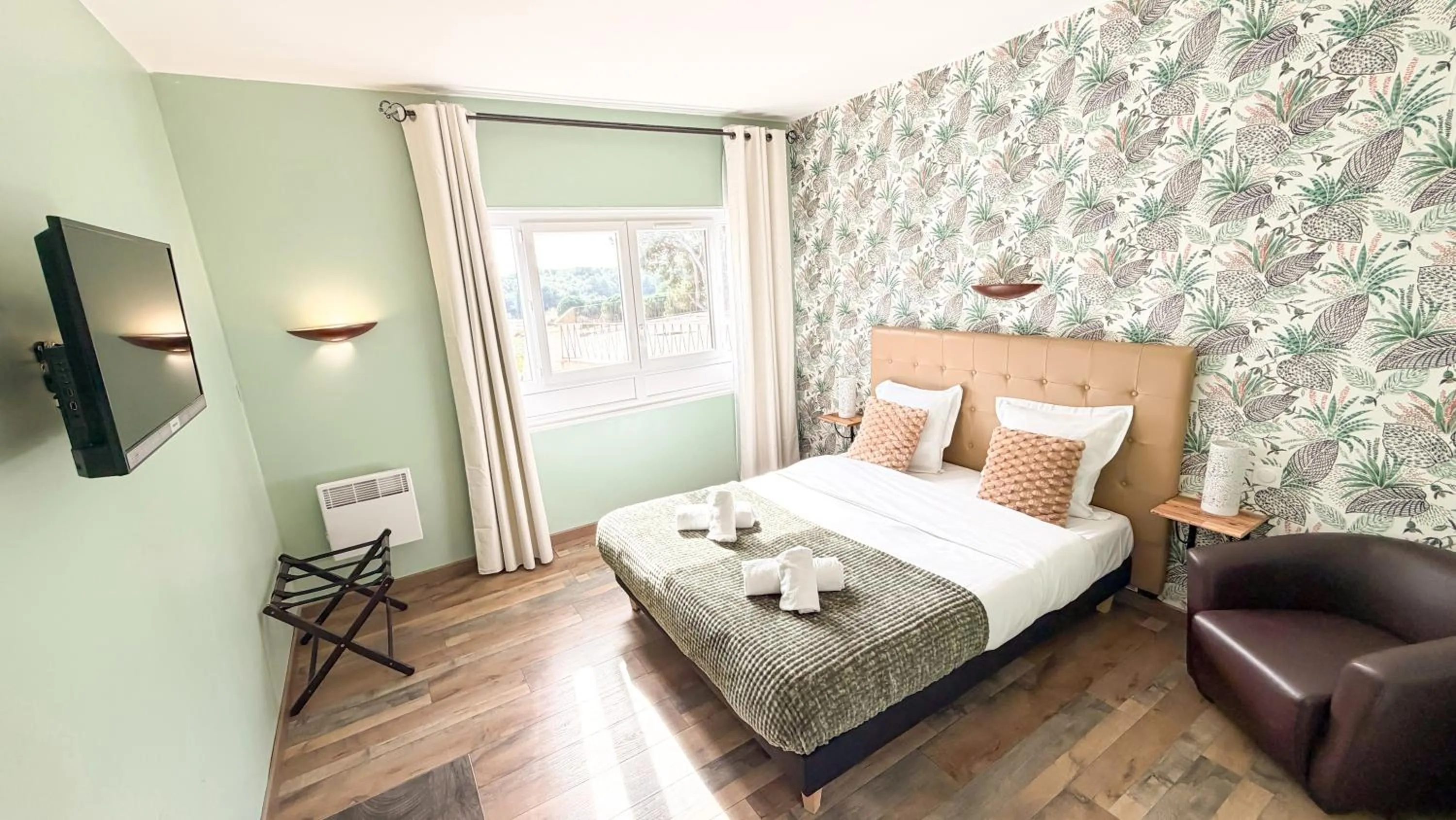 Bedroom, Bed in Hotel Les Rocailles