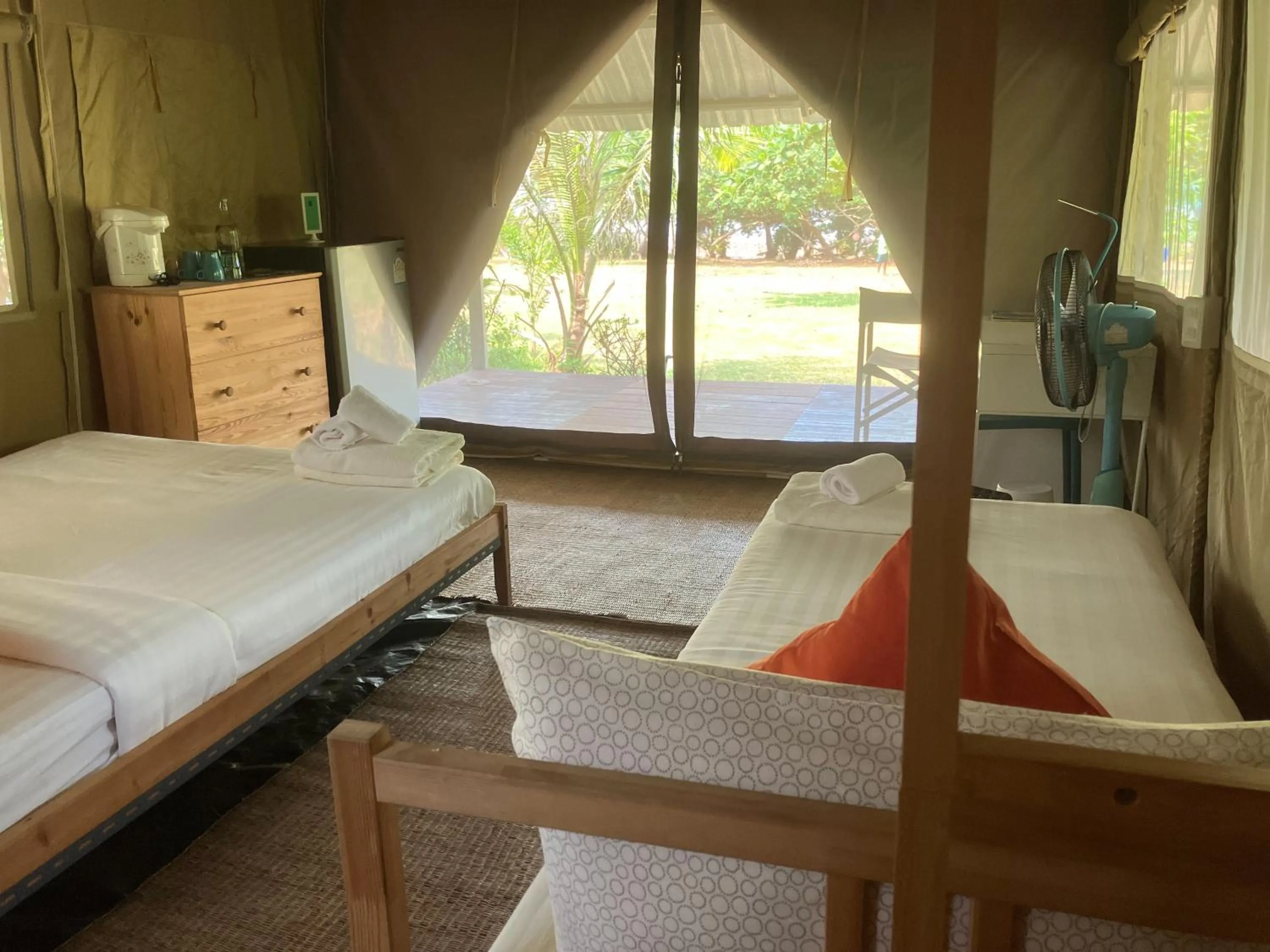 View (from property/room), Bed in Naivacha Tent Koh Mak