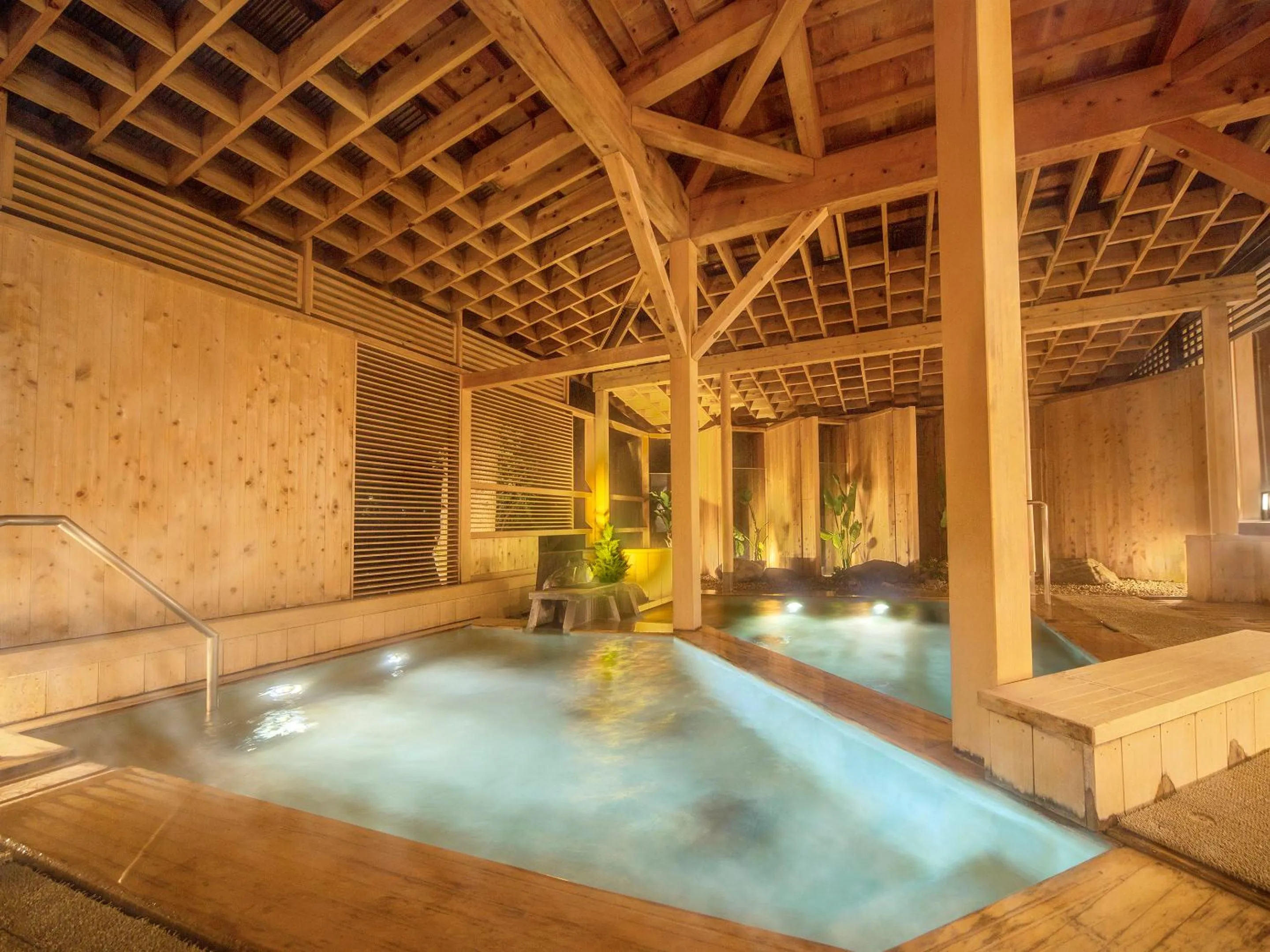 Hot Spring Bath in Ooedo Onsen Monogatari Unazuki Grand Hotel