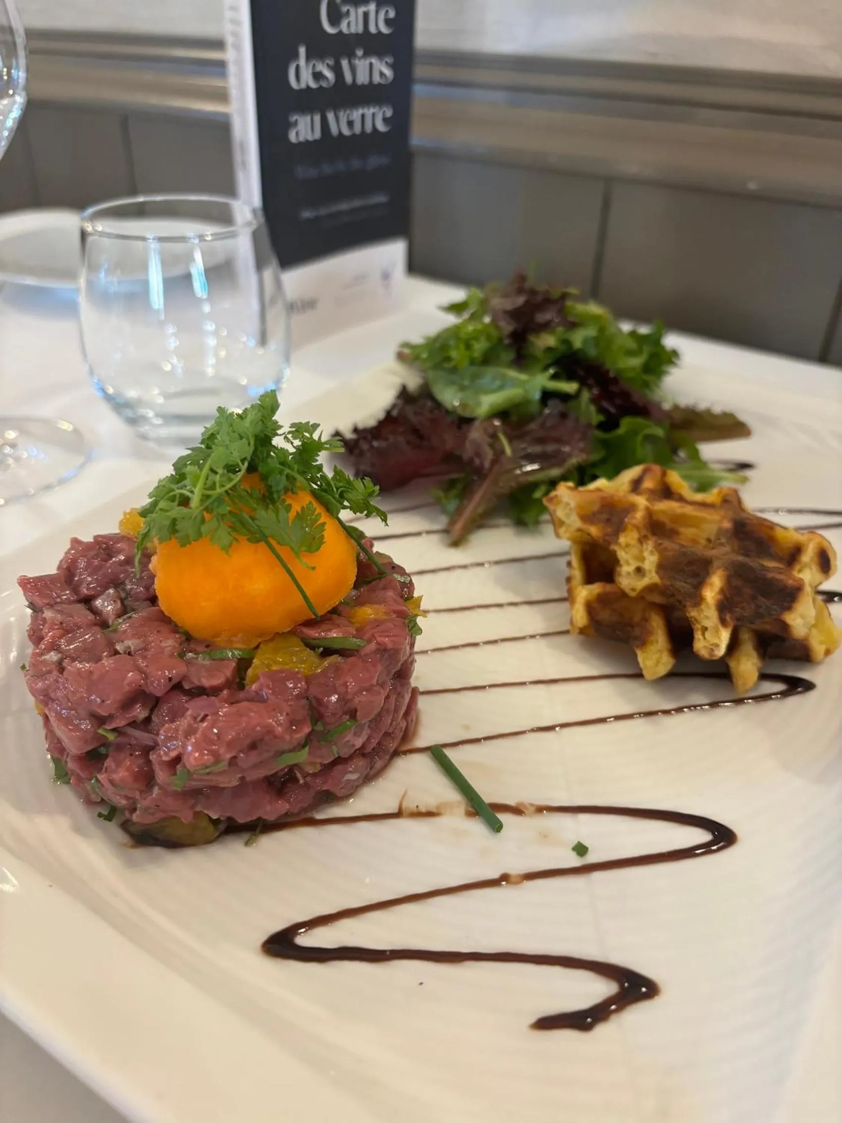 Food in Logis Hôtel Restaurant La Vieille Auberge, Art and Gallery