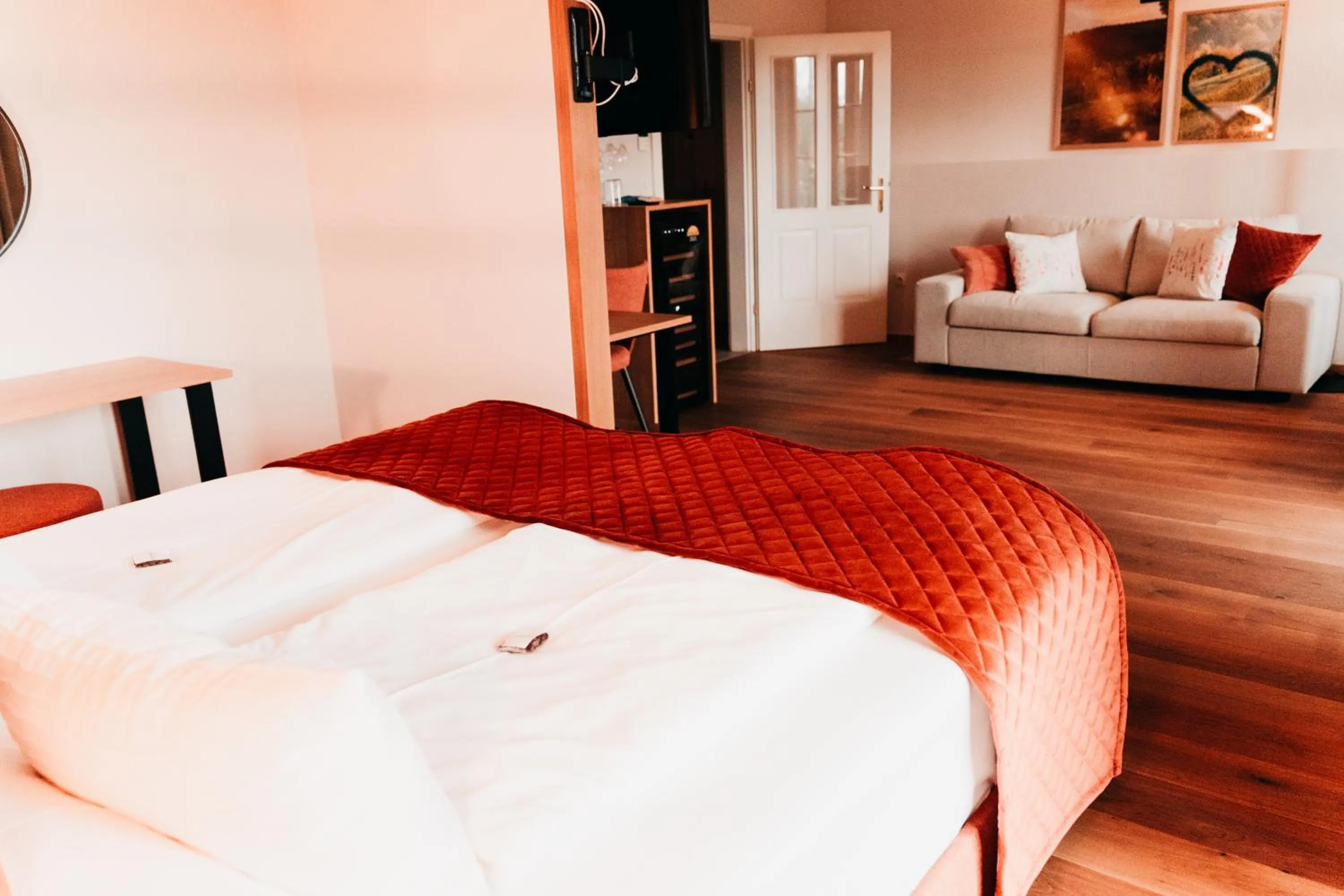 Bed in Sattlerhof Genießerhotel & Weingut