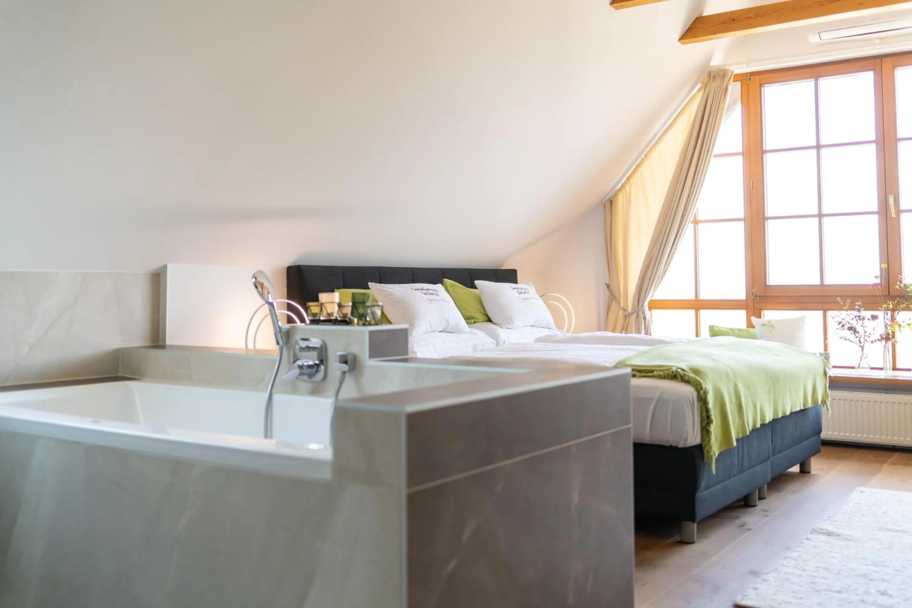 Bed in Sattlerhof Genießerhotel & Weingut