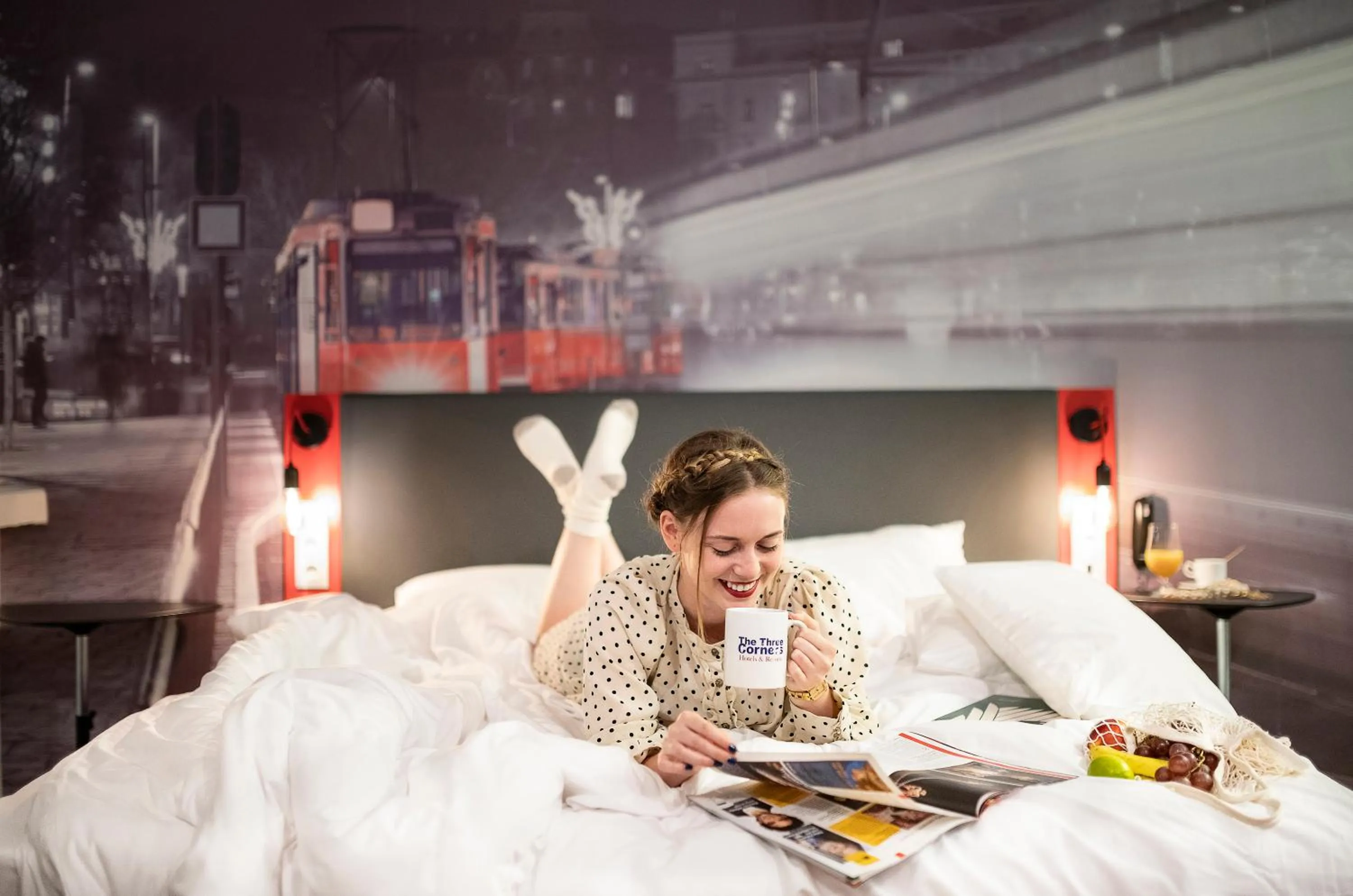 Bed in Three Corners Hotel Anna