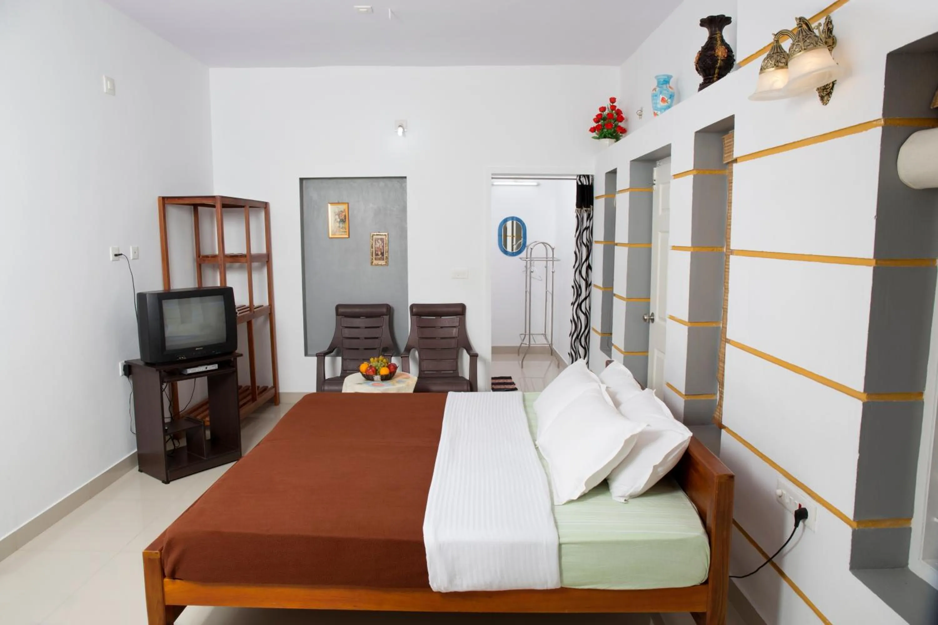 Bed in Rock Haven Wayanad