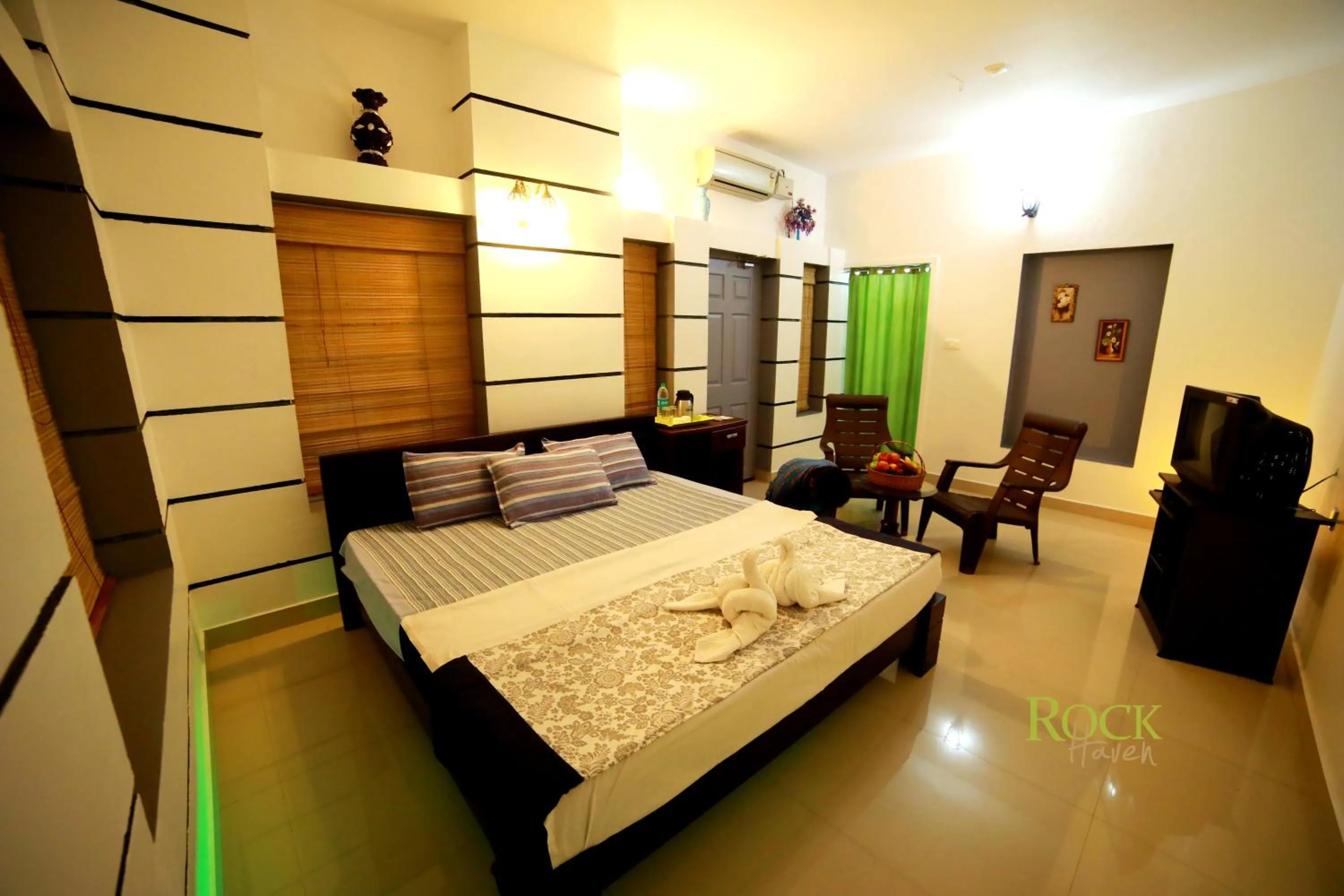 Bed in Rock Haven Wayanad