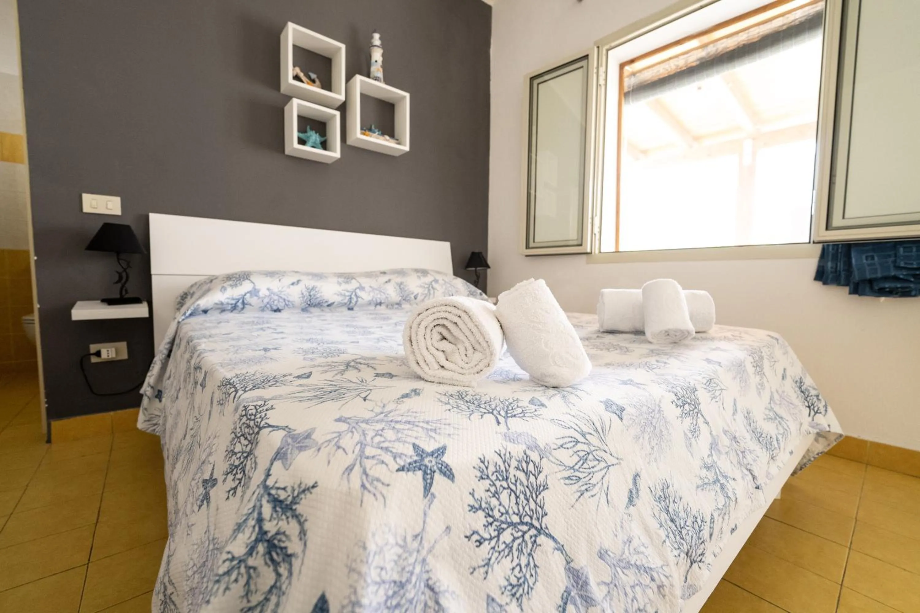 Bed in Villa Giulia Tonnara di Bonagia