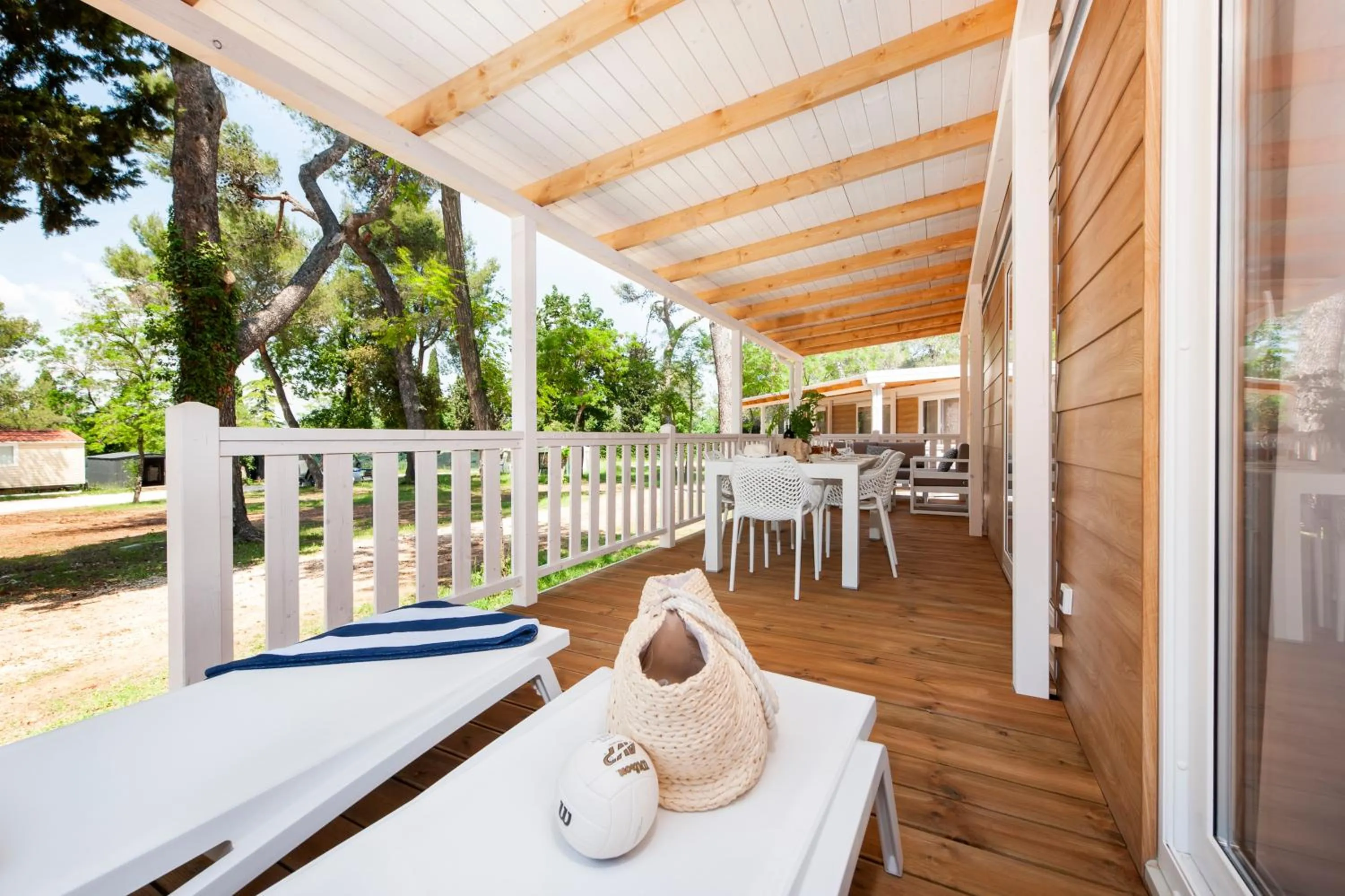 Patio in Glamping and Mobile Homes Lavanda - Holiday Centre Bi VIllage