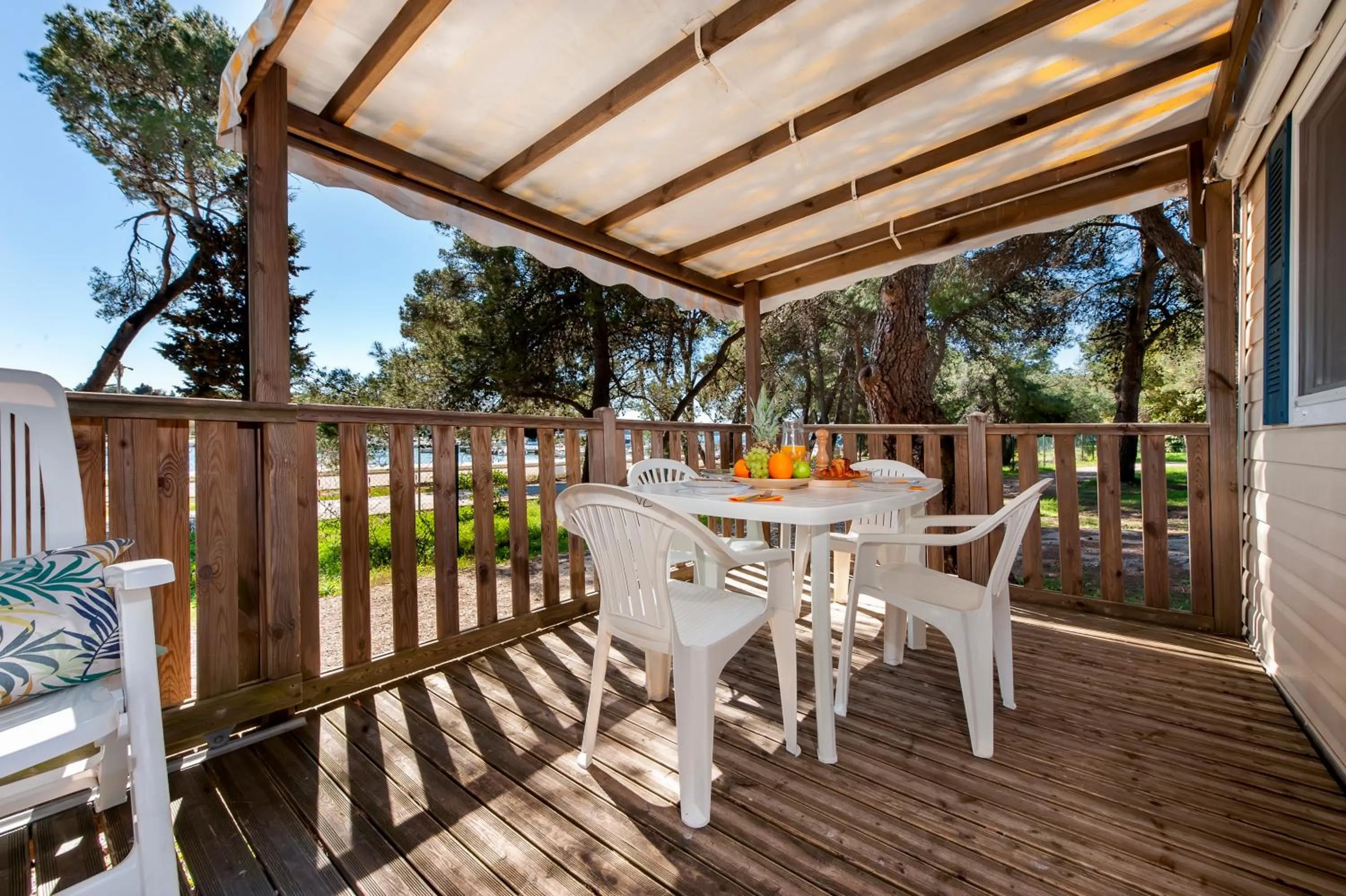 Balcony/Terrace in Glamping and Mobile Homes Lavanda - Holiday Centre Bi VIllage
