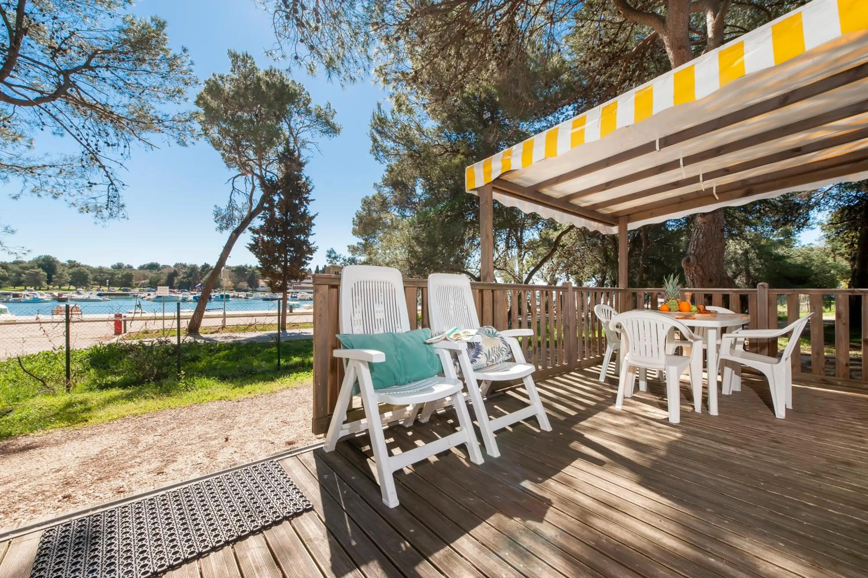 Patio in Glamping and Mobile Homes Lavanda - Holiday Centre Bi VIllage