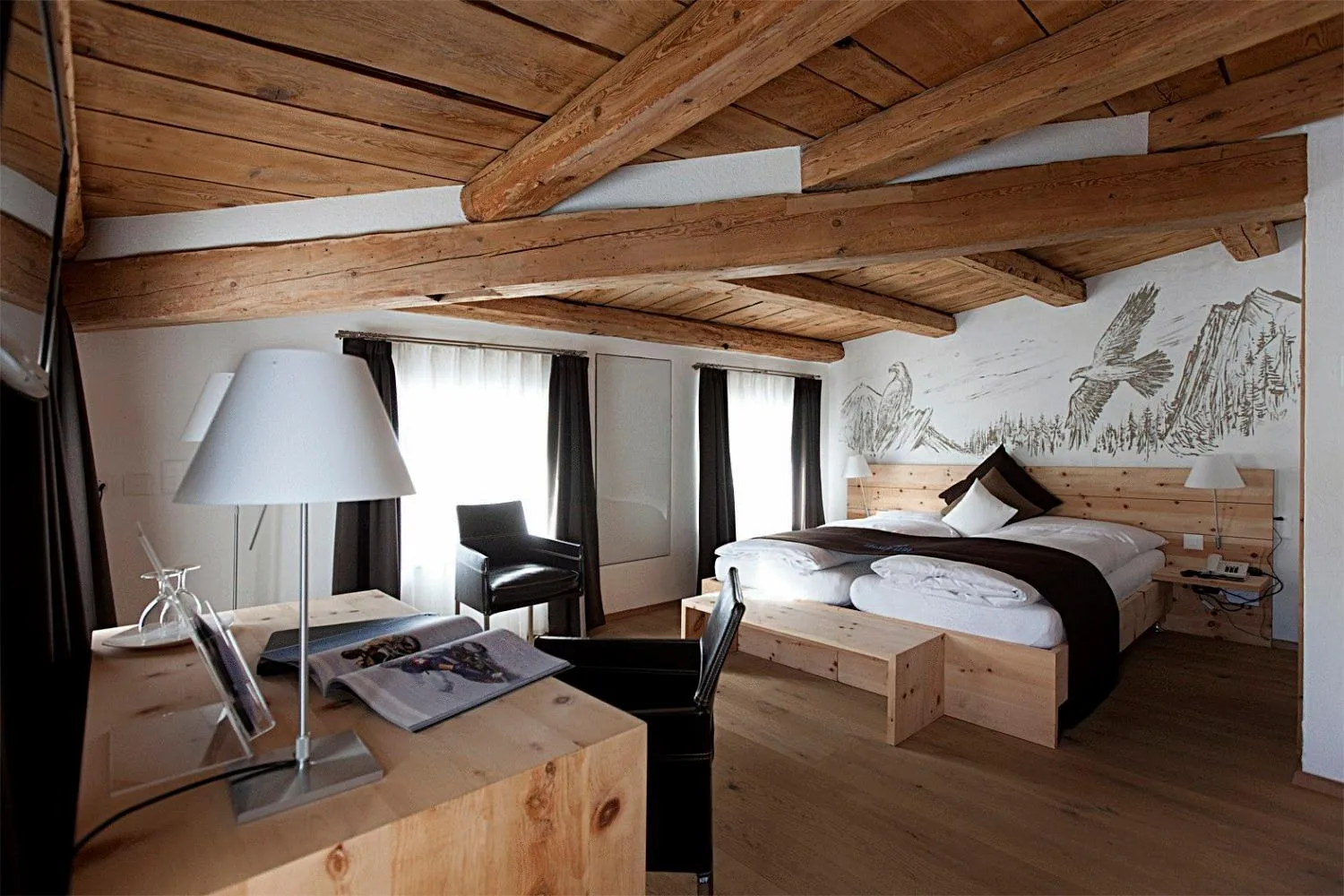 Bed in Hotel Crusch Alba Zernez