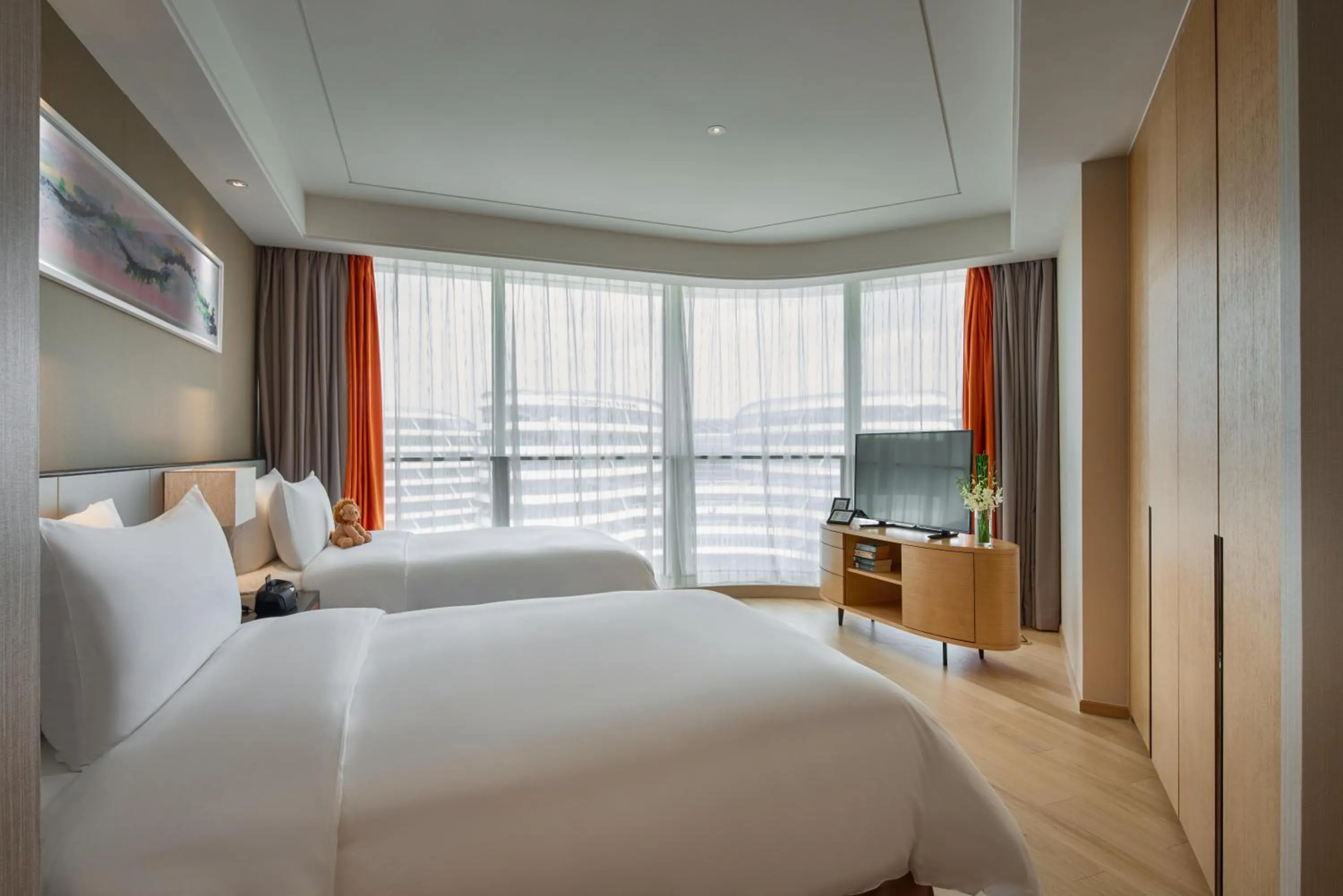 Bed in Primus Residence Shanghai Hongqiao