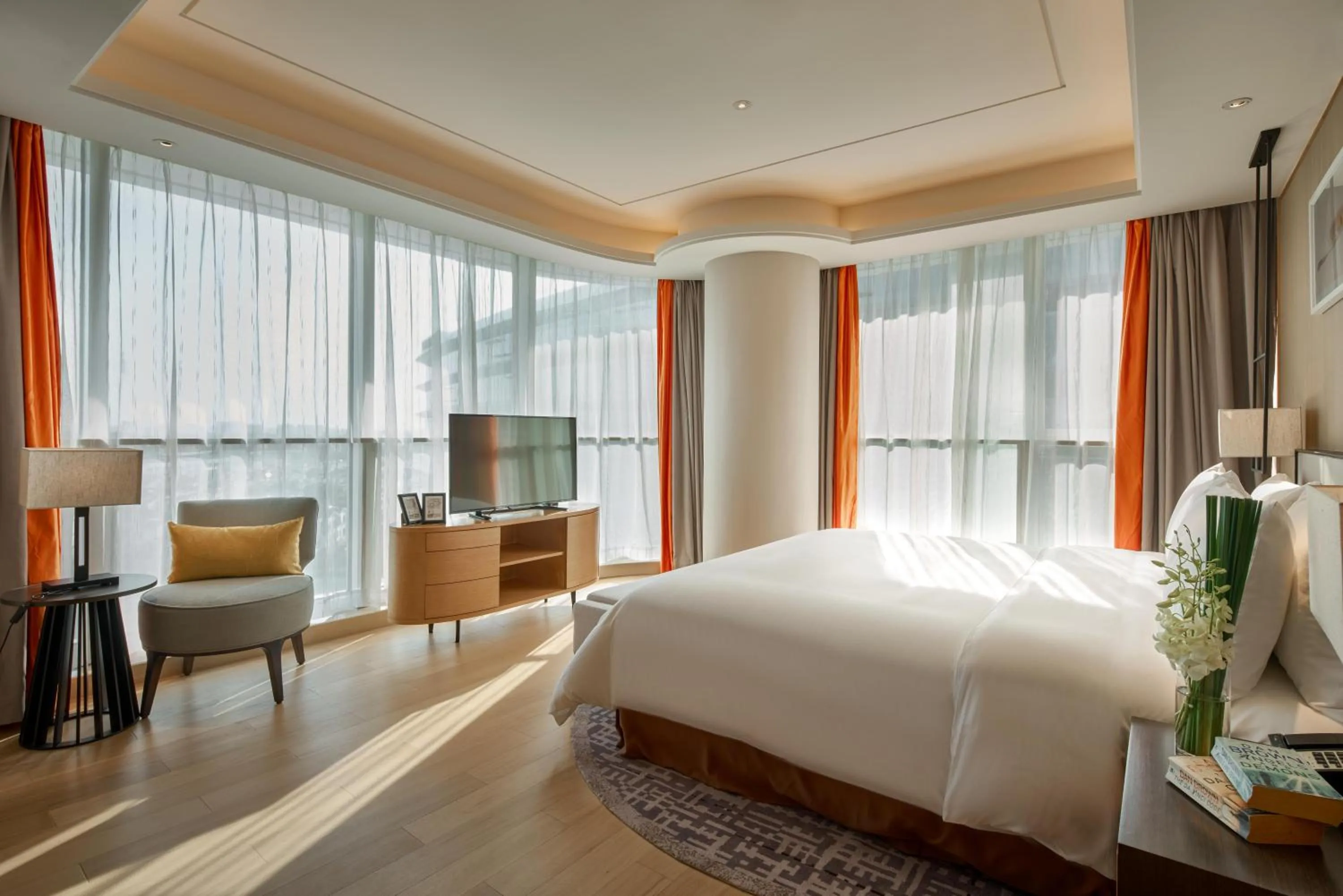 Bed in Primus Residence Shanghai Hongqiao