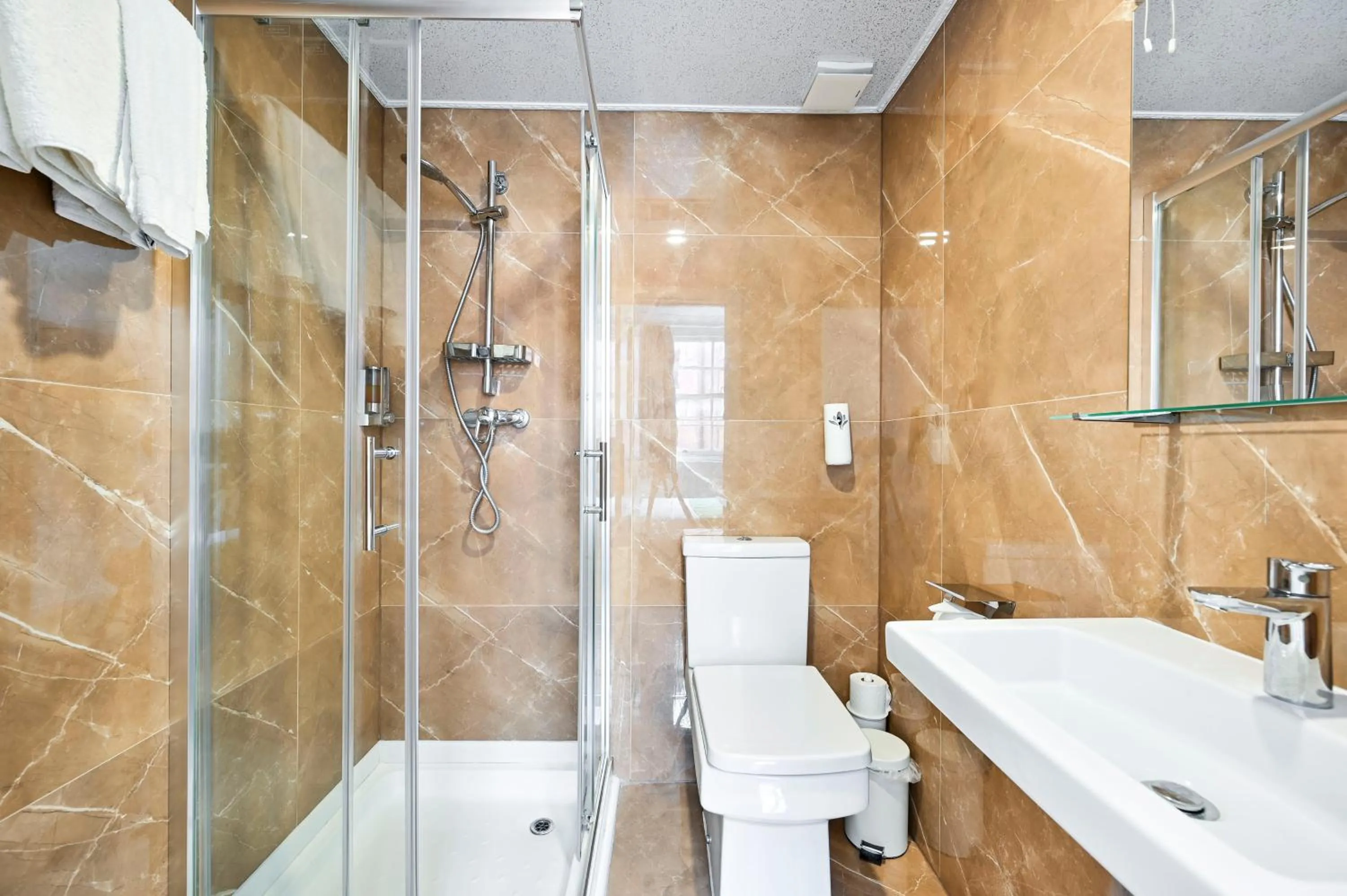 Shower in City London Hotel